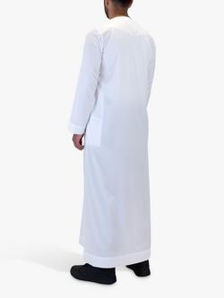 Islamic Impressions Omani Silky Tassel Throbe Jubbah - view 2, White