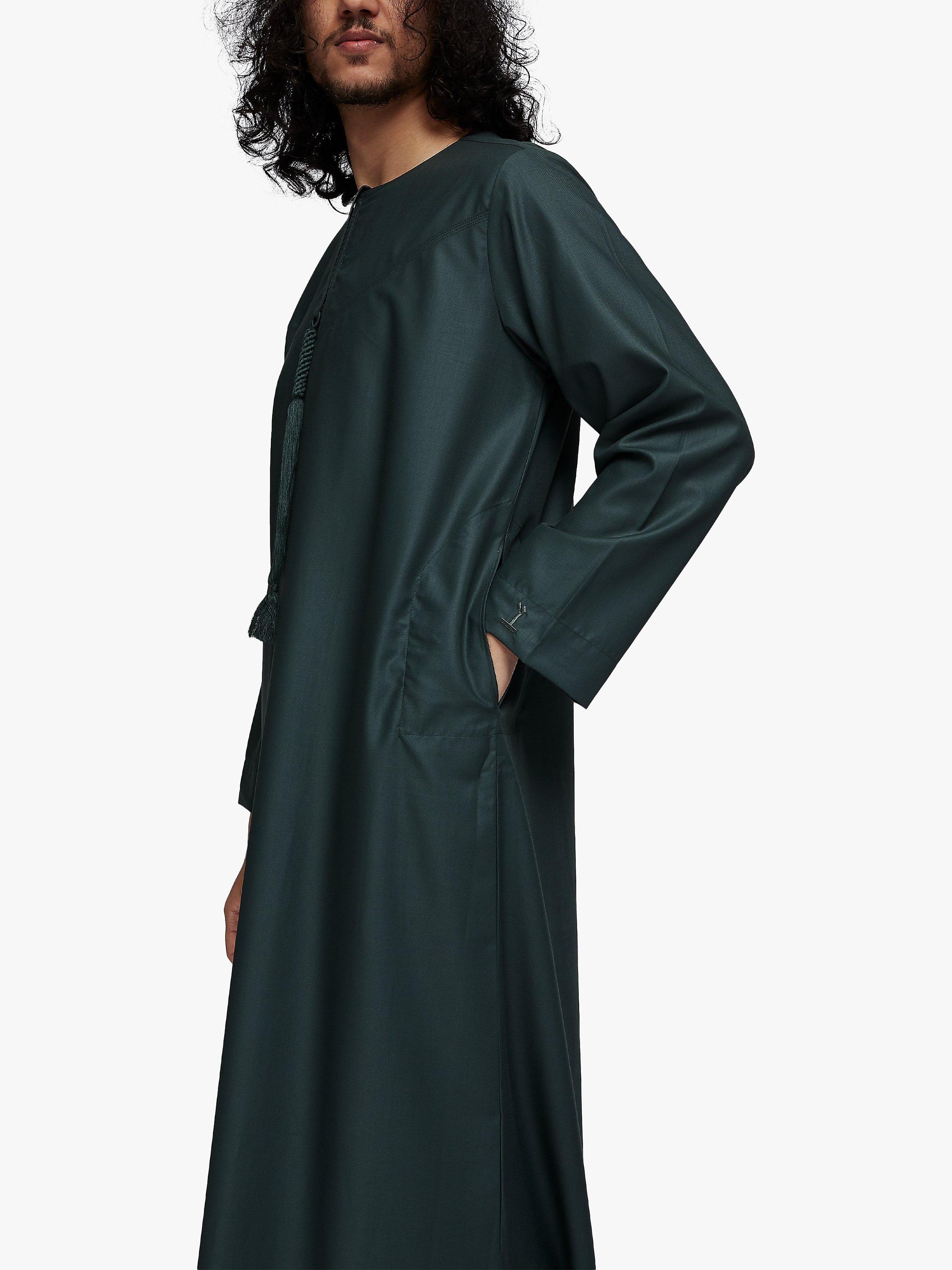 Product image 3 of 8, which shows Islamic Impressions Omani Thobe Jubbah, Dark Green, 56
