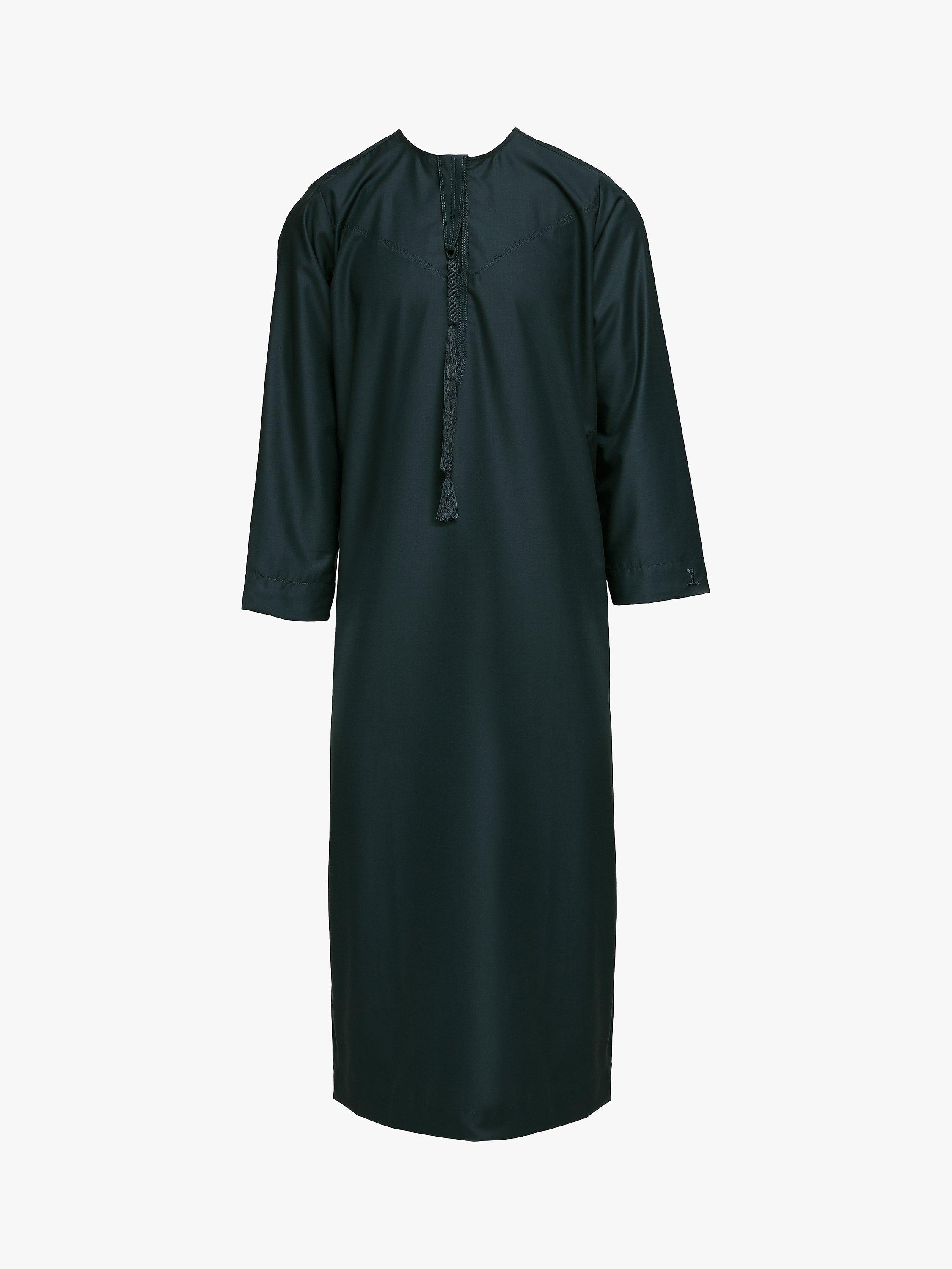 Product image 4 of 8, which shows Islamic Impressions Omani Thobe Jubbah, Dark Green, 56