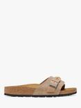 Birkenstock Pula Braided Buckle Suede Sandals, Taupe