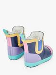 JoJo Maman Bébé Kids' Lined Colour Block Wellington Boots, Navy