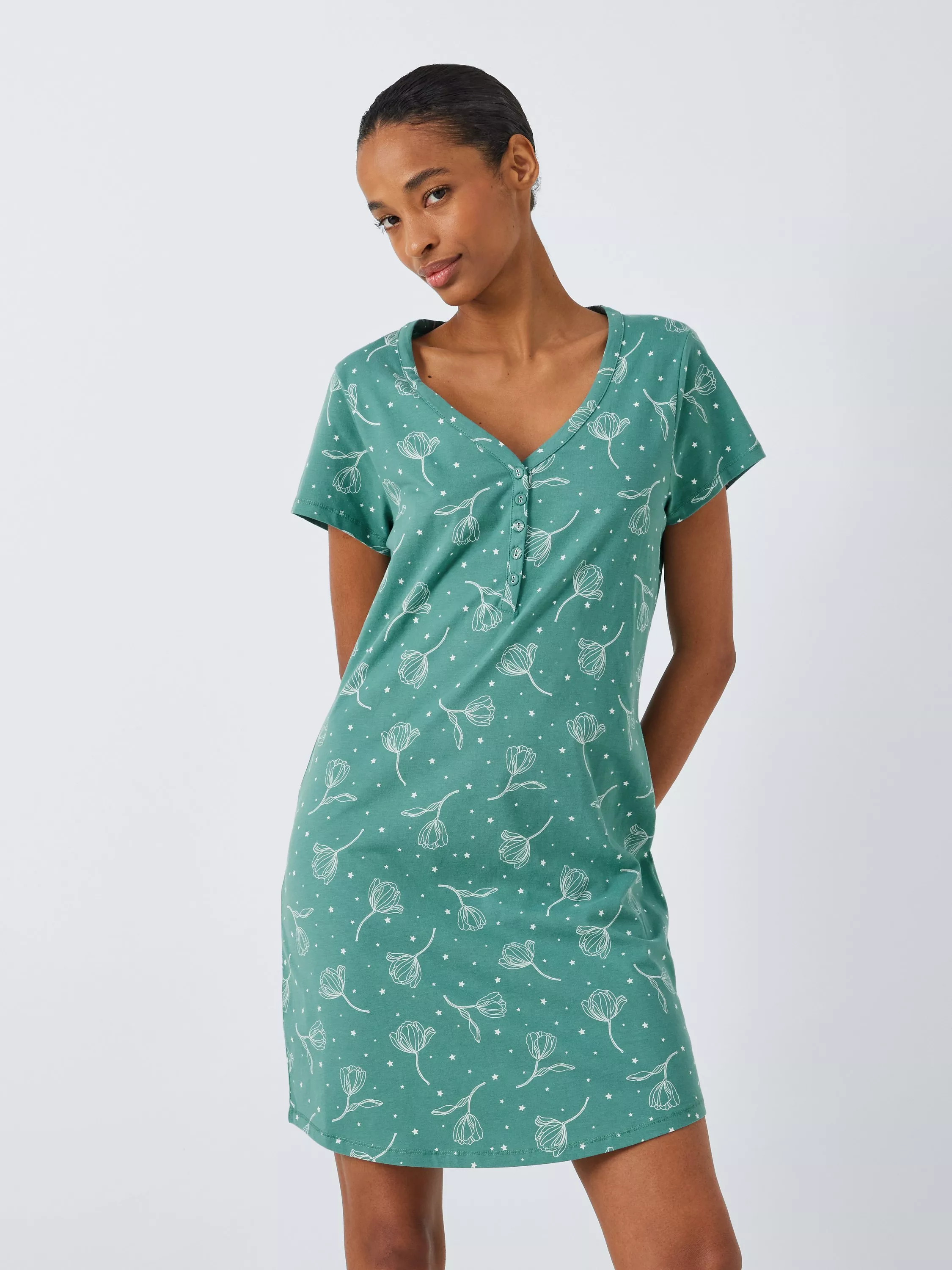 Women s 100 Cotton Nightdresses Nightshirts John Lewis Partners