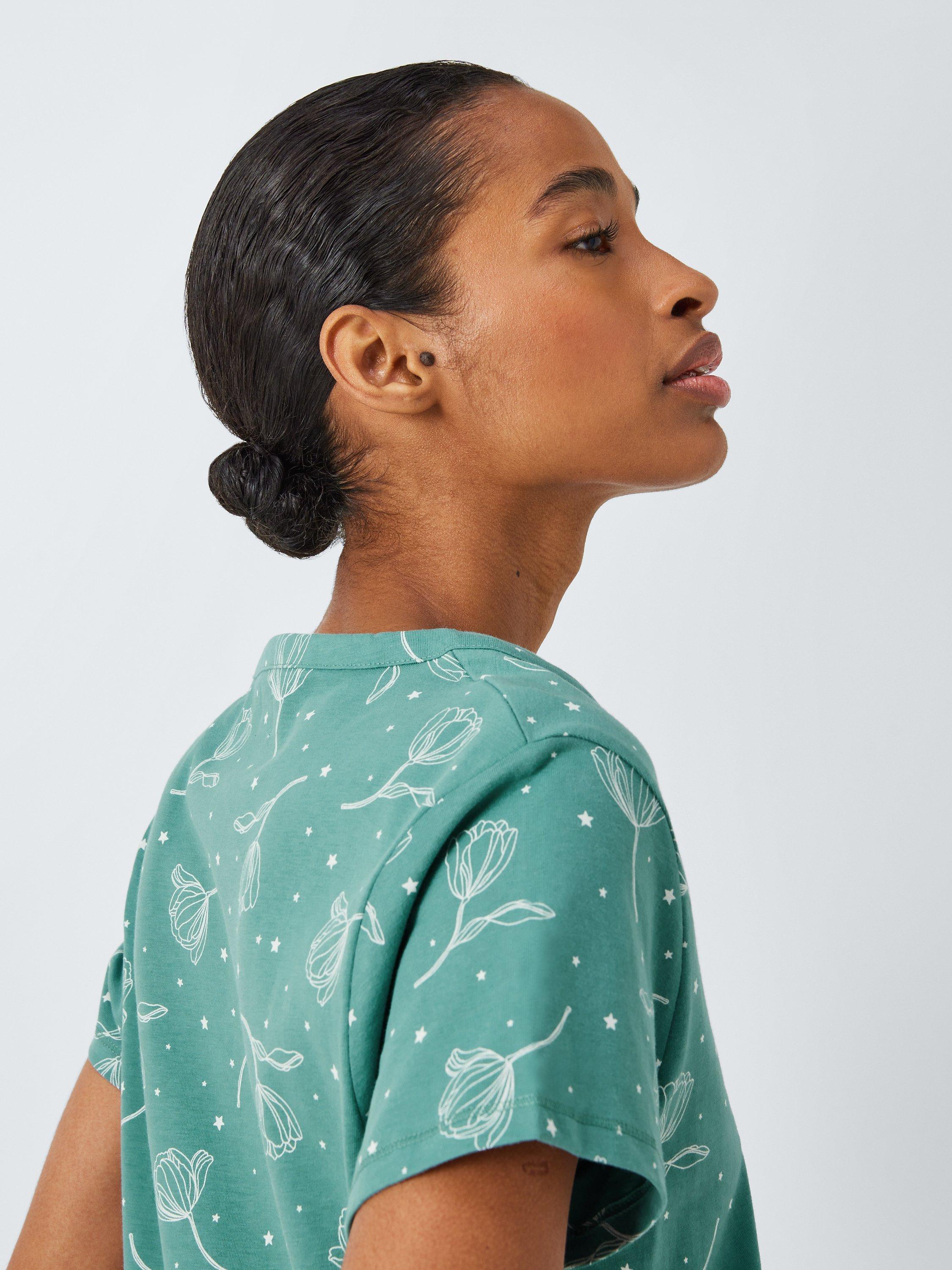 Product image 6 of 6, which shows John Lewis Casey Notch Neck Night Dress, Deep Sea, 8