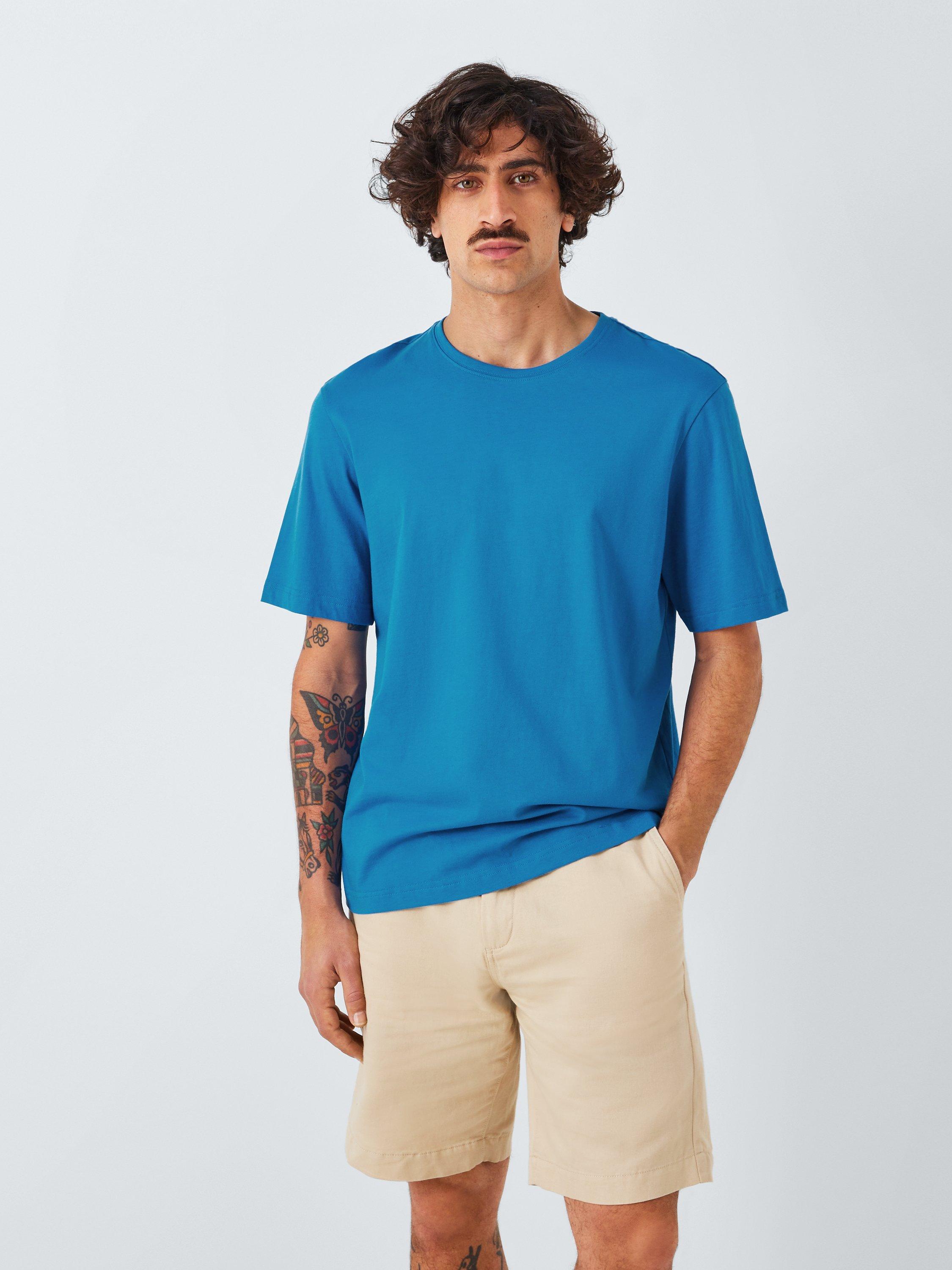 John Lewis Short Sleeve Crew Neck T-Shirt, Blue