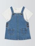 John Lewis Baby T-Shirt & Pinafore Set, Denim