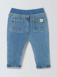 John Lewis Baby Ribbed Waist Jeans, Blue