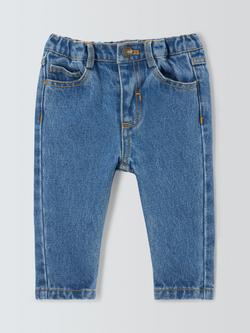 John Lewis Baby Cotton Stretch Jeans, Denim, Denim