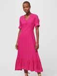 Aspiga Poppy Embroidered Jacquard Midi Dress, Pink