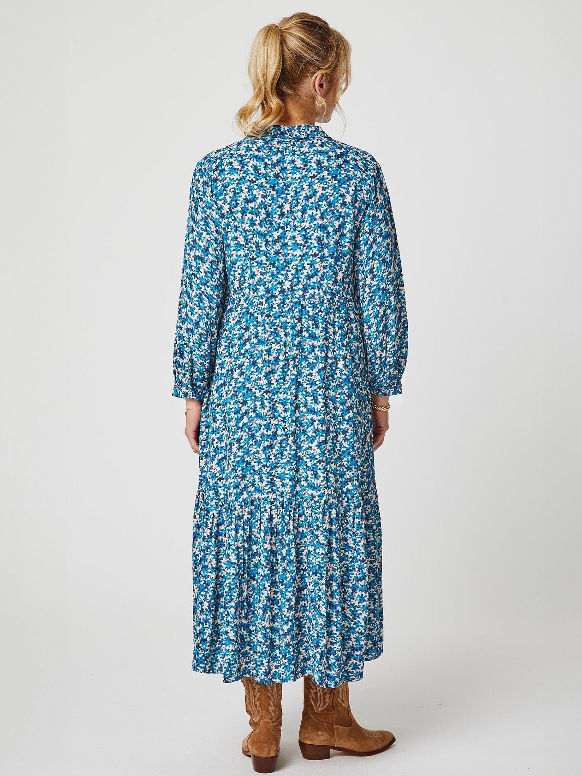 Product image 2 of 5, which shows Aspiga Lara Day Midi Dress, Blue/Multi, XXL