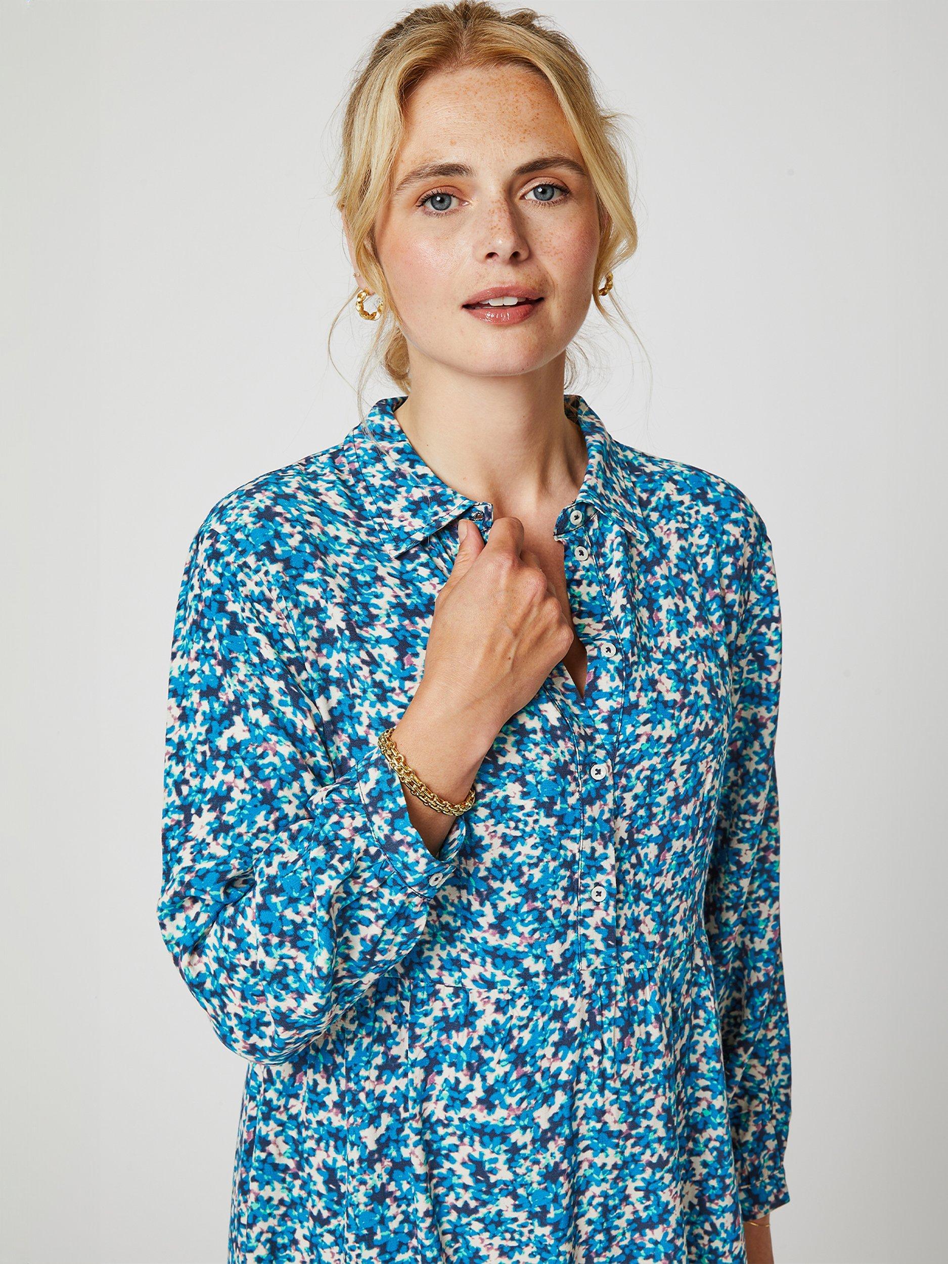 Product image 3 of 5, which shows Aspiga Lara Day Midi Dress, Blue/Multi, XXL