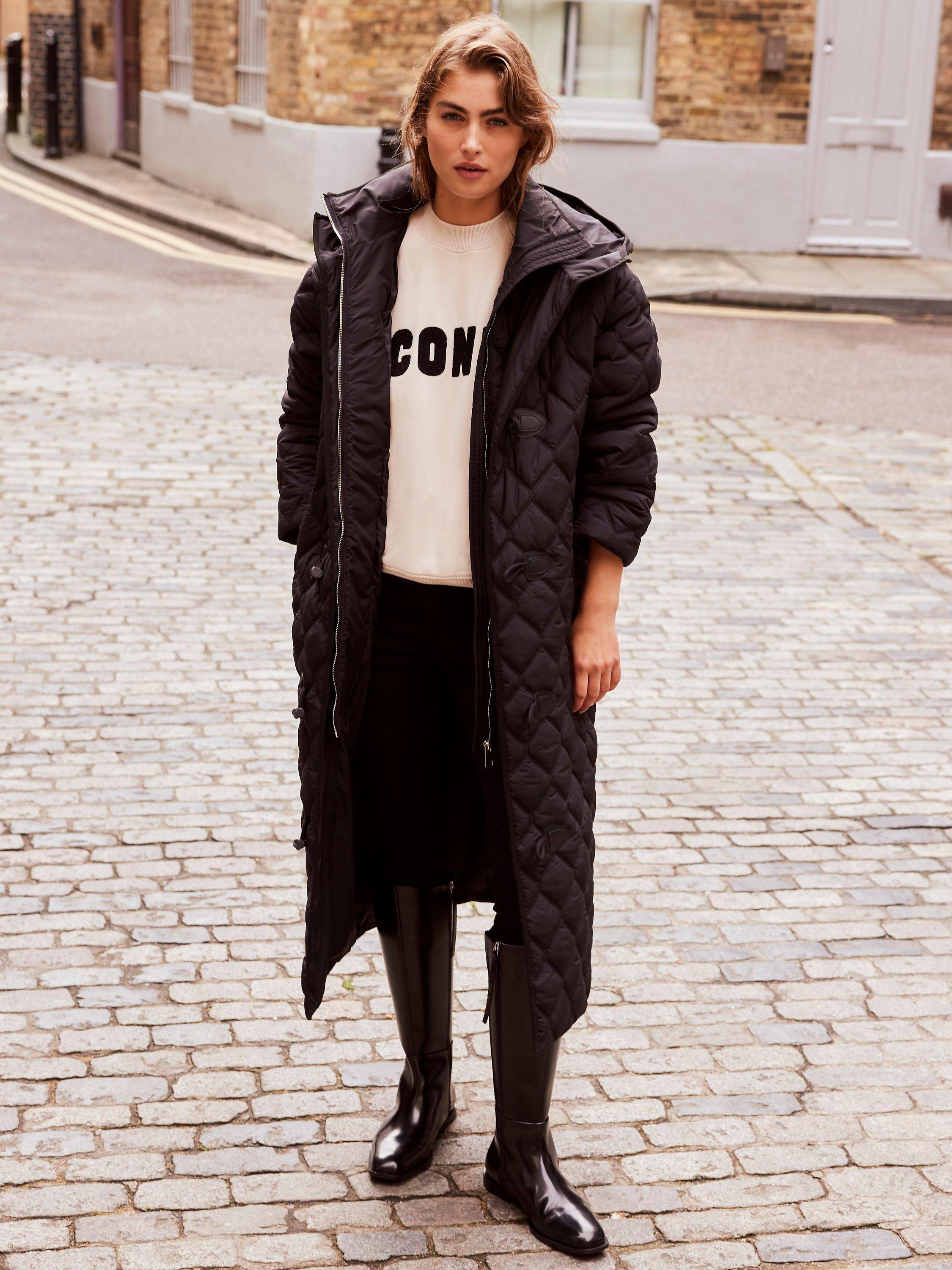 Mint Velvet Quilted Longline Jacket