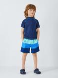 John Lewis Kids' Short Sleeve Swim Rash Vest, Navy