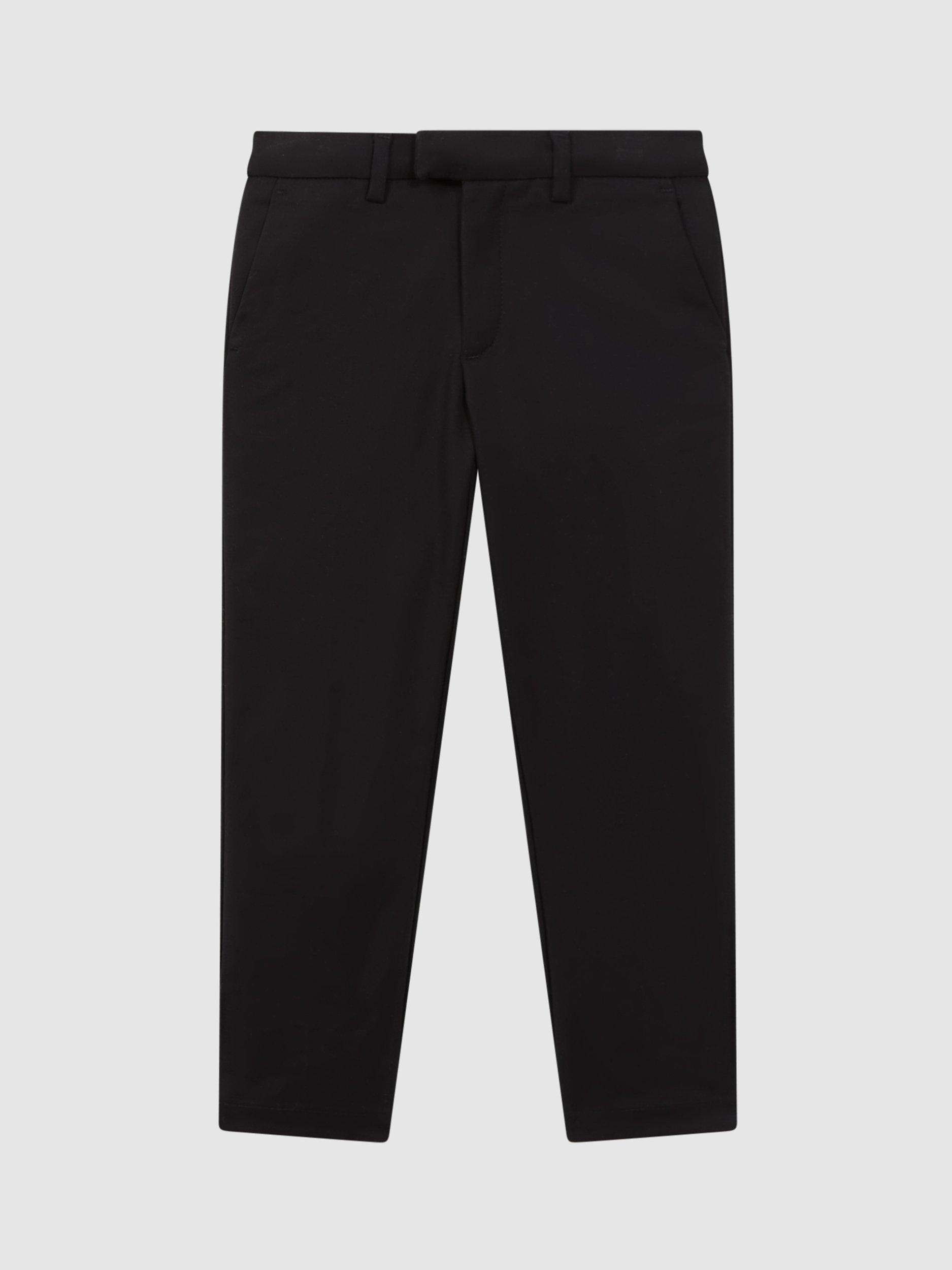 Reiss Kids' Eastbury Slim Fit Chino Trousers, Black, 8-9 years