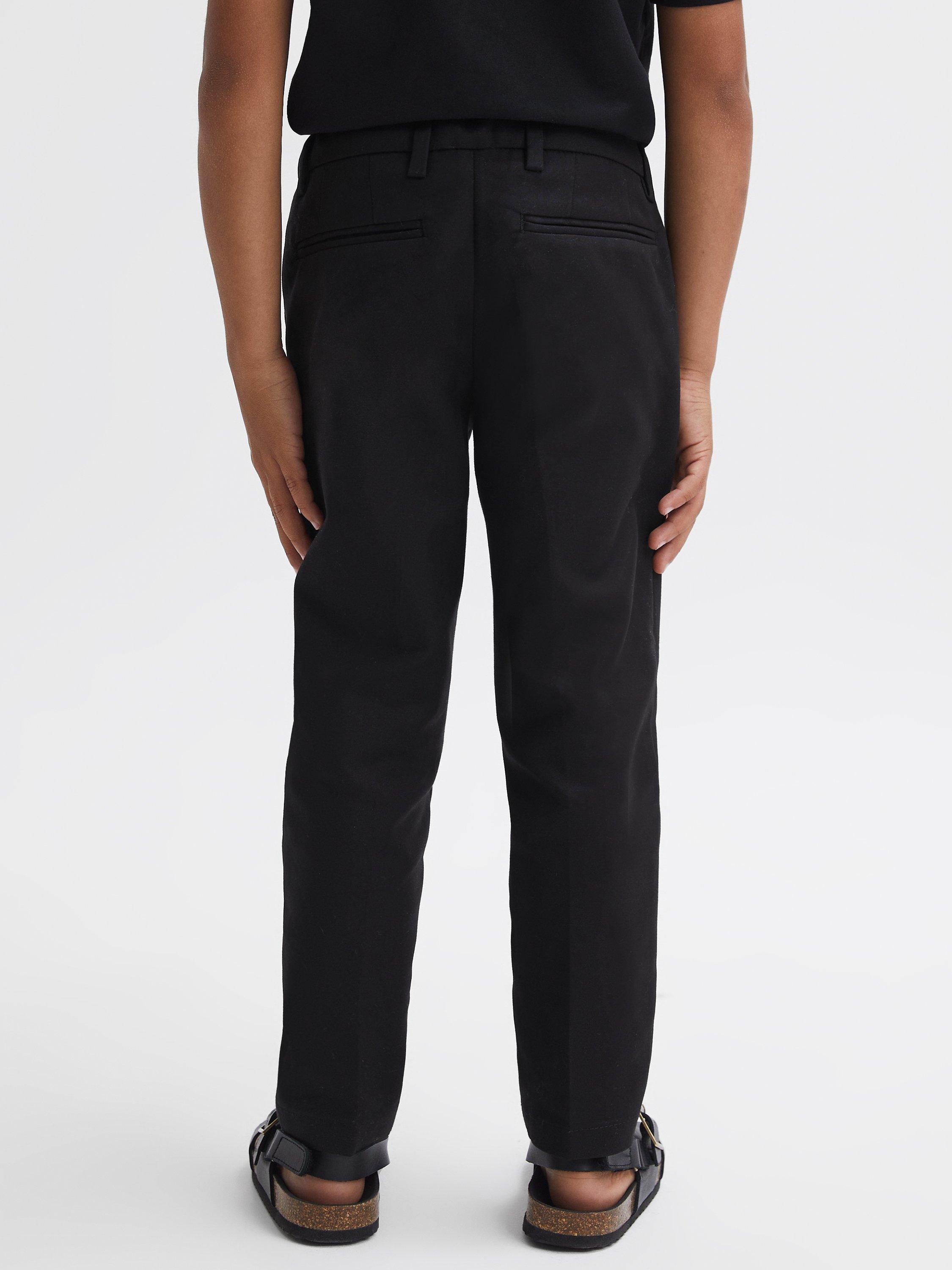 Product image 5 of 5, which shows Reiss Kids' Eastbury Slim Fit Chino Trousers, Black, 8-9 years