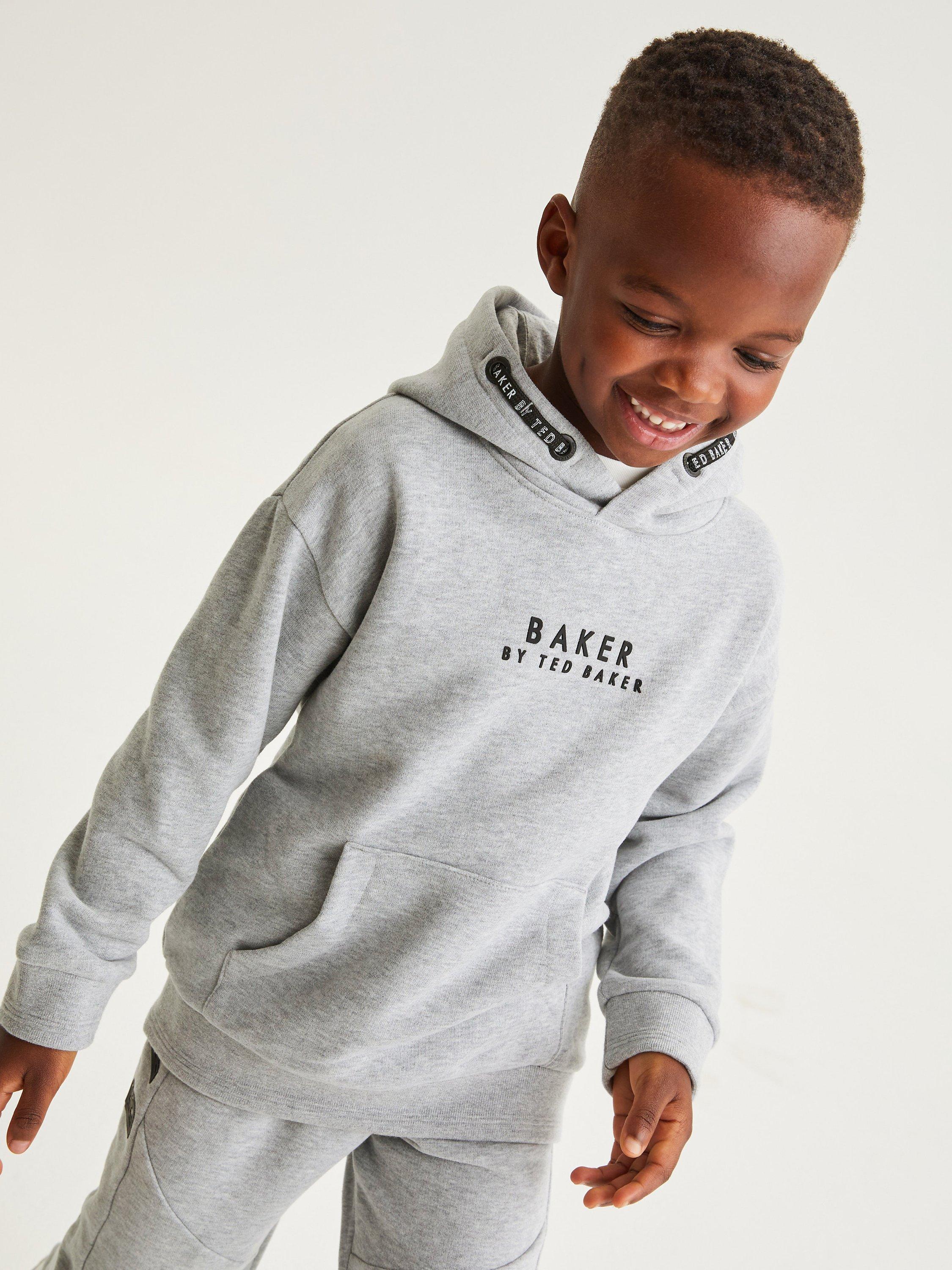 Ted Baker Kids' Logo Hoodie, Grey