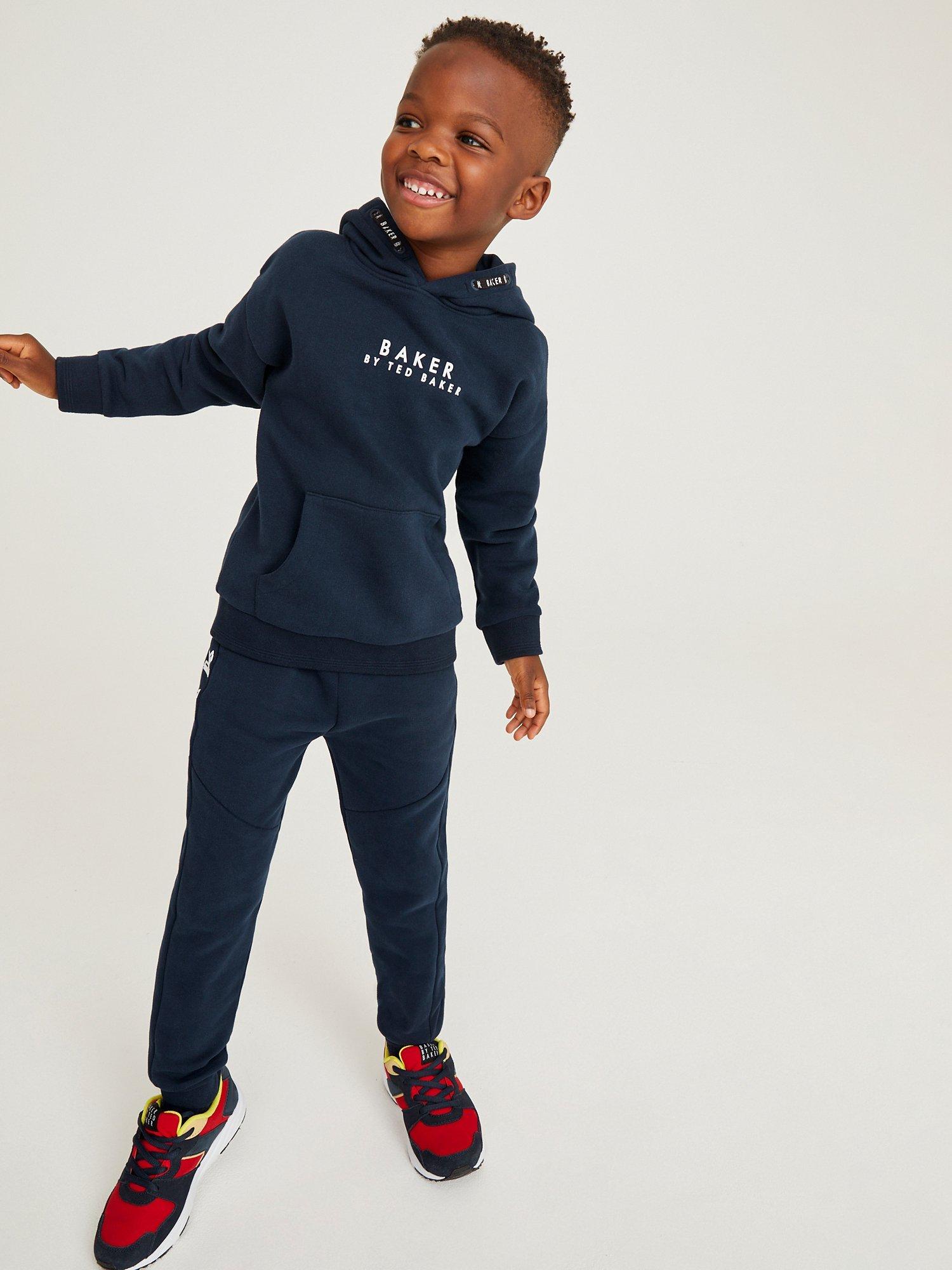Ted Baker Kids' Logo Hoodie, Navy