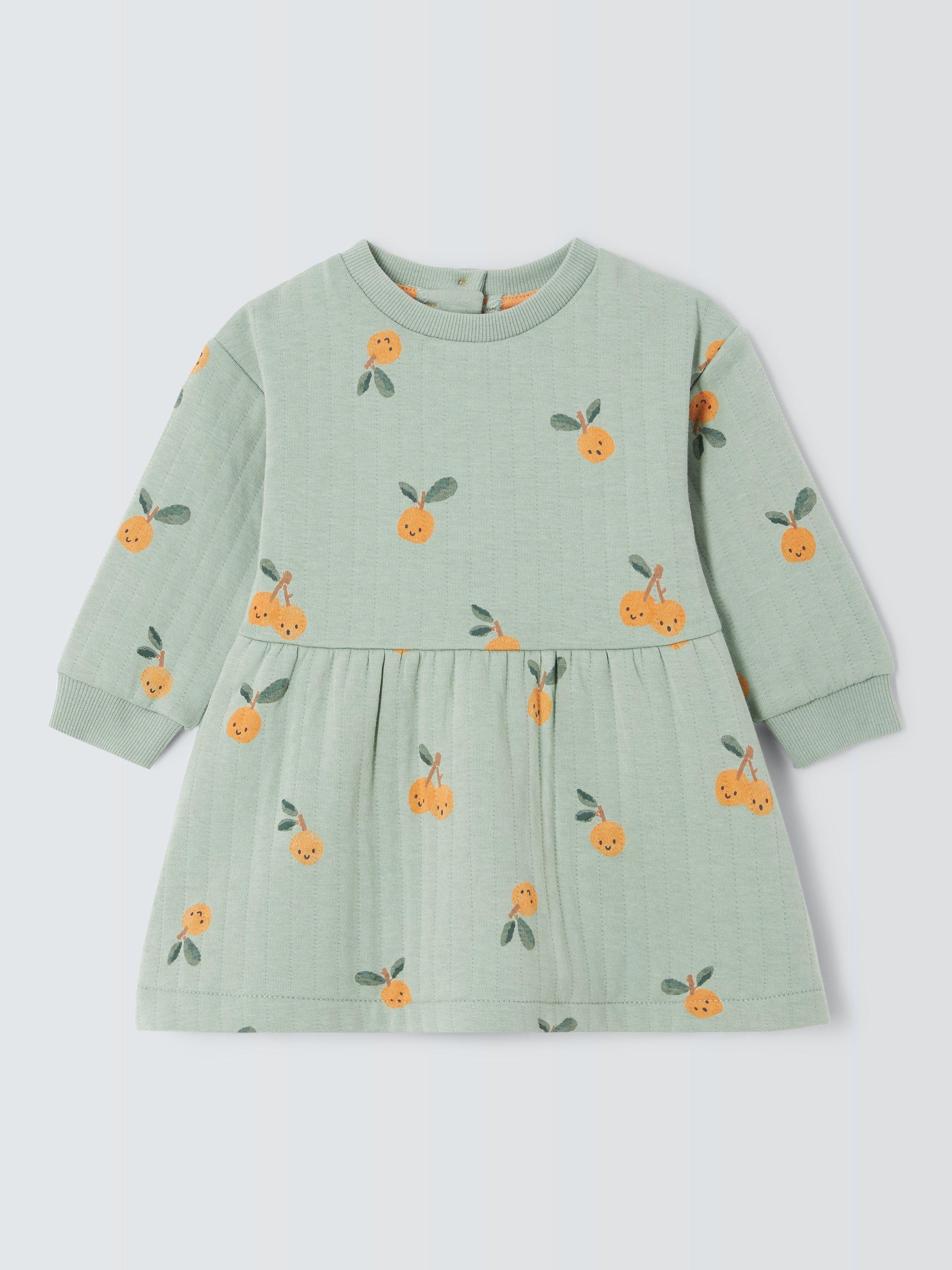 John Lewis Baby Oranges Print Dress, Multi