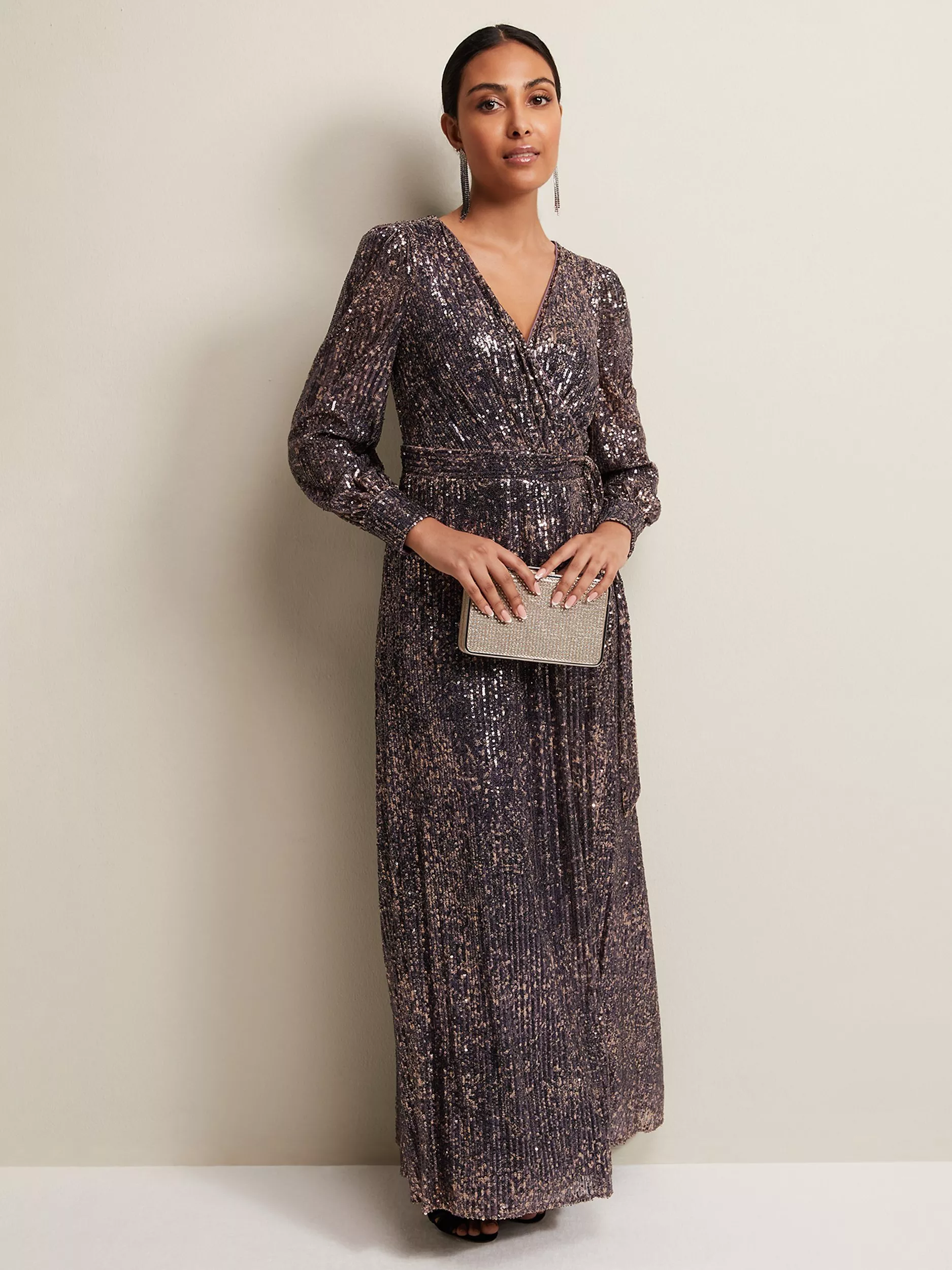 Phase eight penny shimmer silk maxi dress clearance
