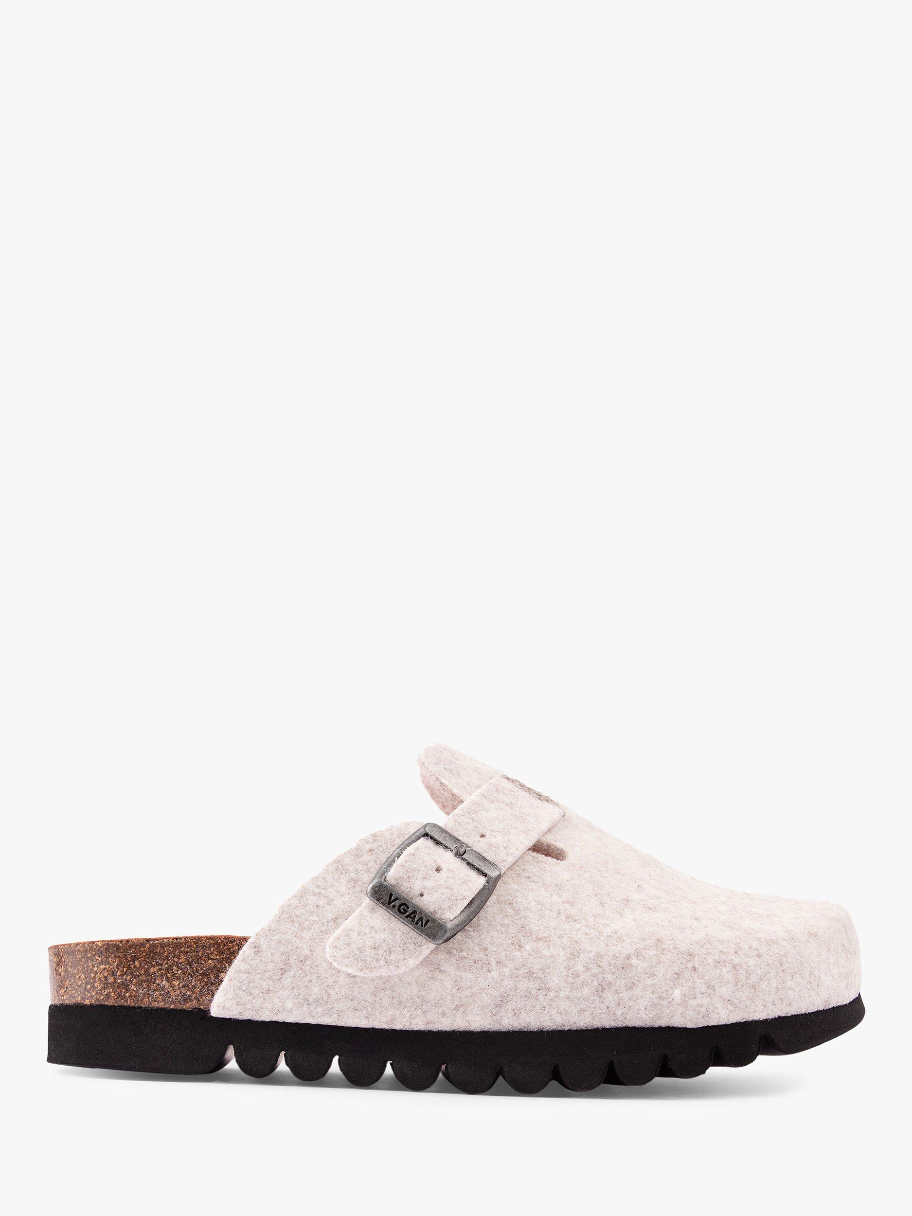Product image 1 of 7, which shows V.GAN Vegan Taro Mule Footbed Sandals, Cream, 3