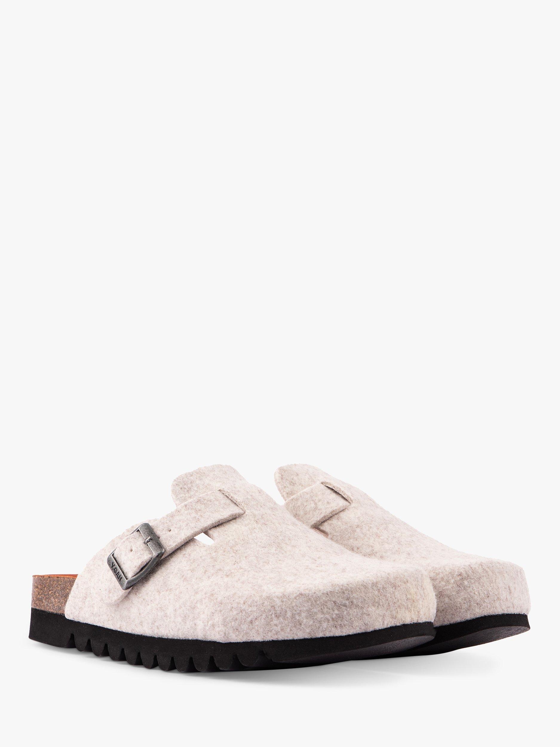 Product image 2 of 7, which shows V.GAN Vegan Taro Mule Footbed Sandals, Cream, 3