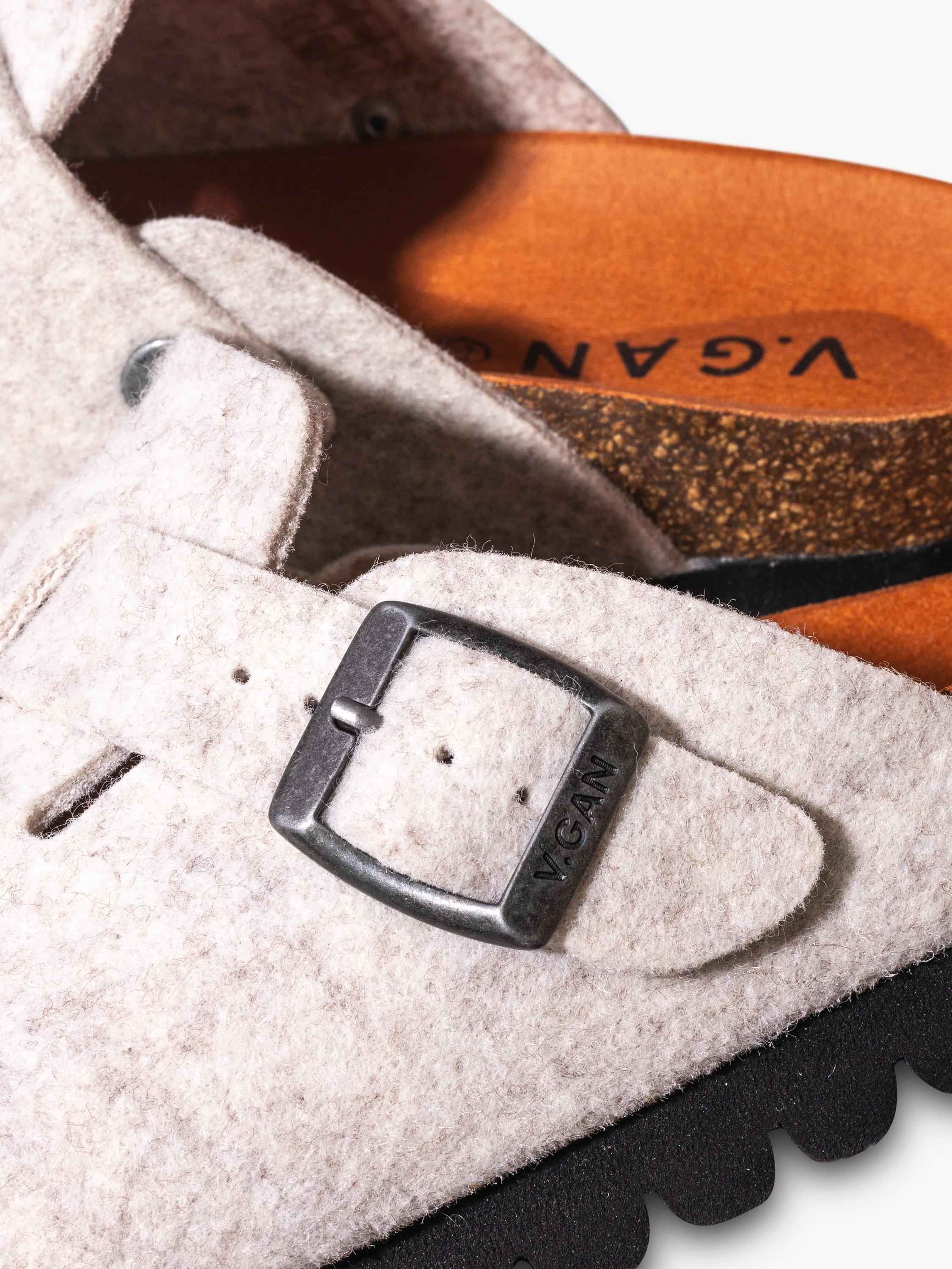Product image 6 of 7, which shows V.GAN Vegan Taro Mule Footbed Sandals, Cream, 3