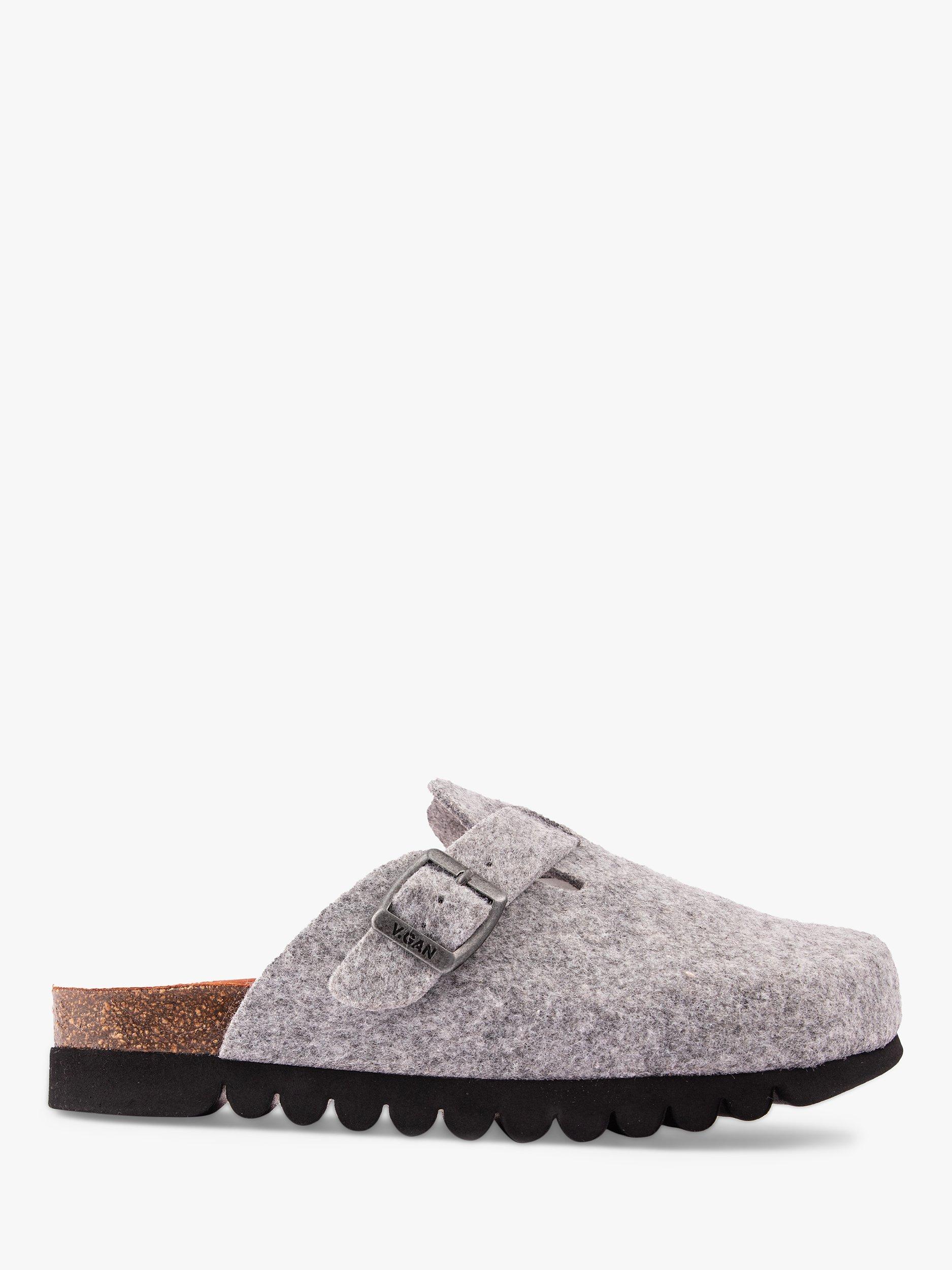 Product image 1 of 6, which shows V.GAN Vegan Taro Mule Footbed Sandals, Dk Grey, 3