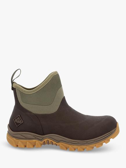 Muck Arctic Sport II Rubber Ankle Boots, Dark Brown/Olive