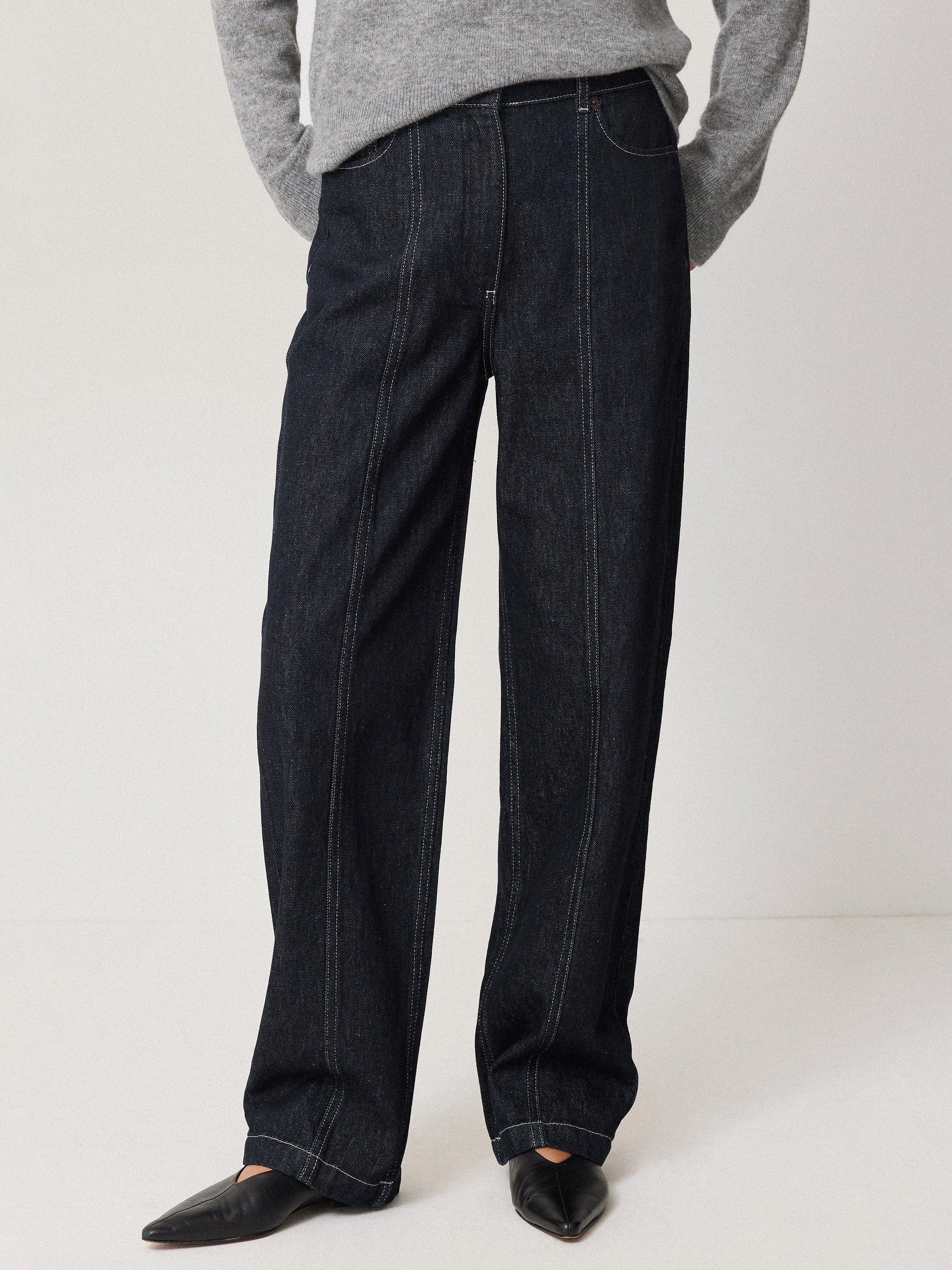 Jigsaw Beck Tailored Straight Leg Jeans, Indigo