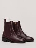 Phase Eight Leather Chelsea Boots, Burgundy