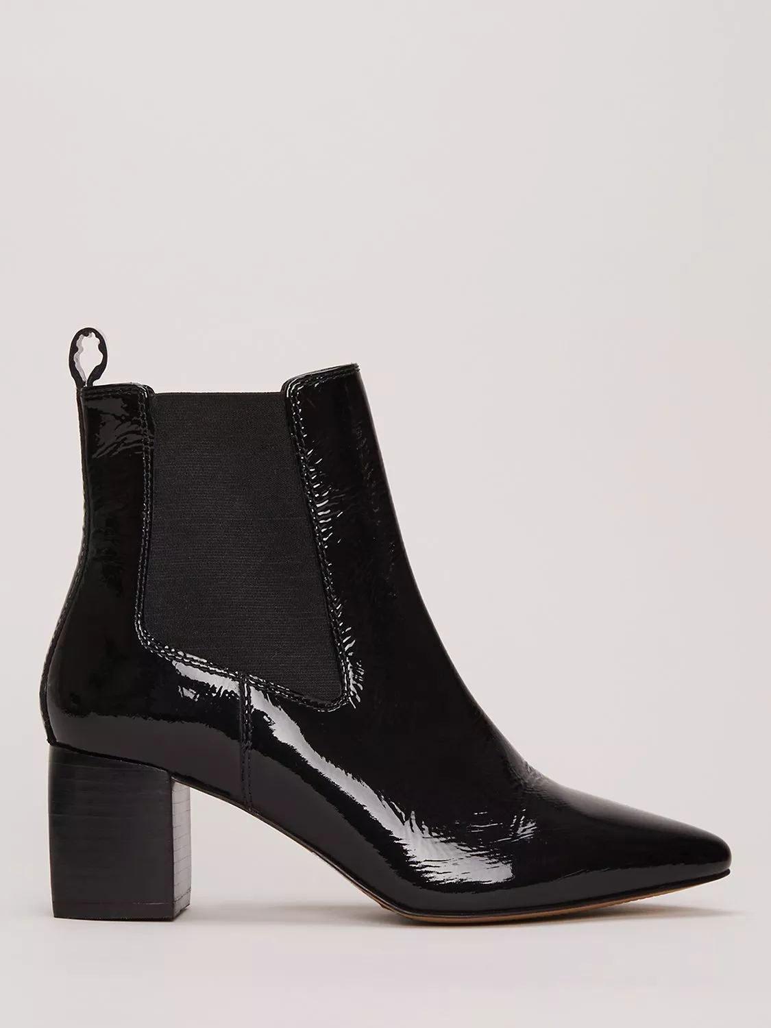 Patent heeled ankle boots online