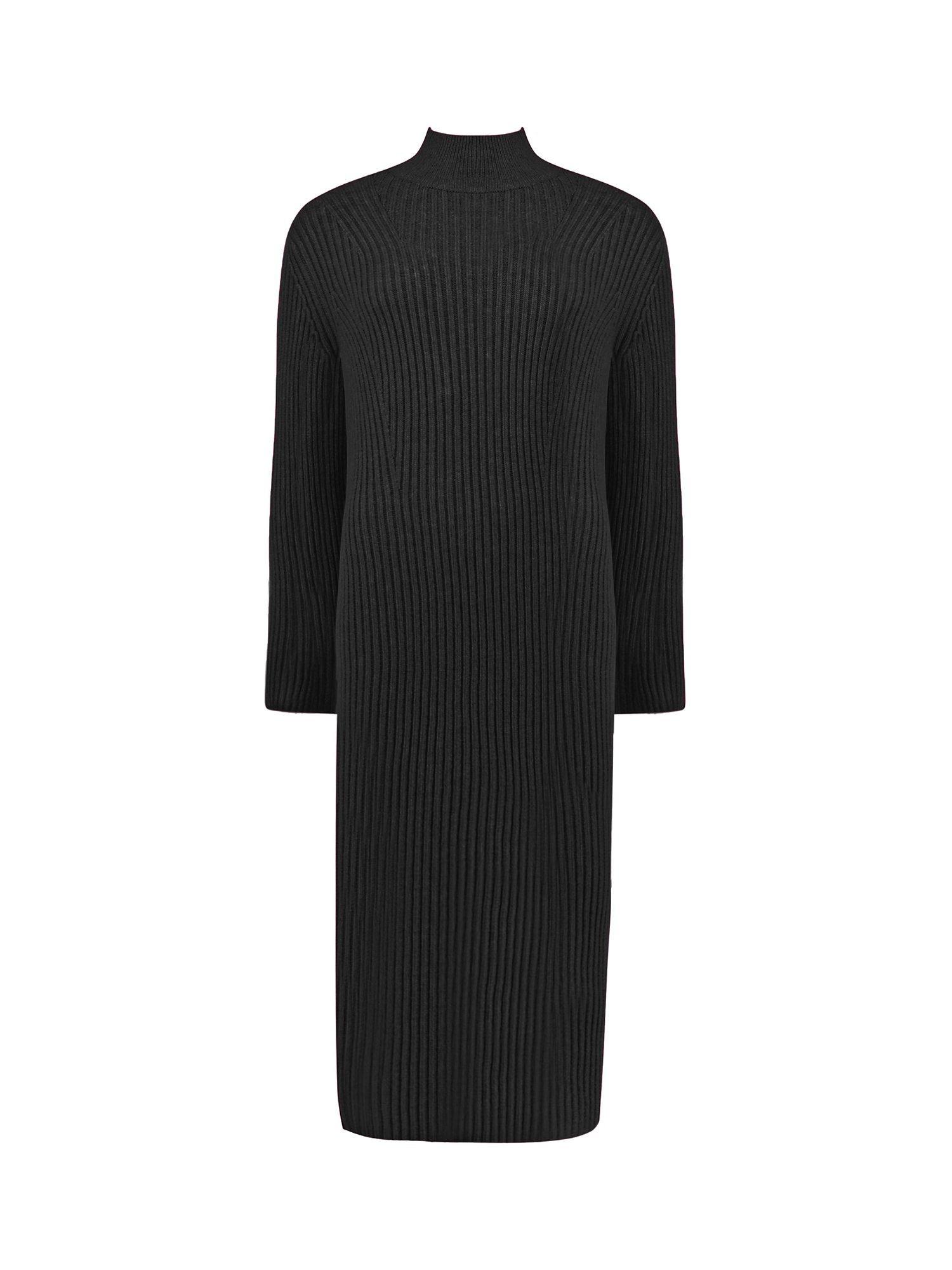 Ro Zo Turtle Neck Jumper Midi Dress Black 16