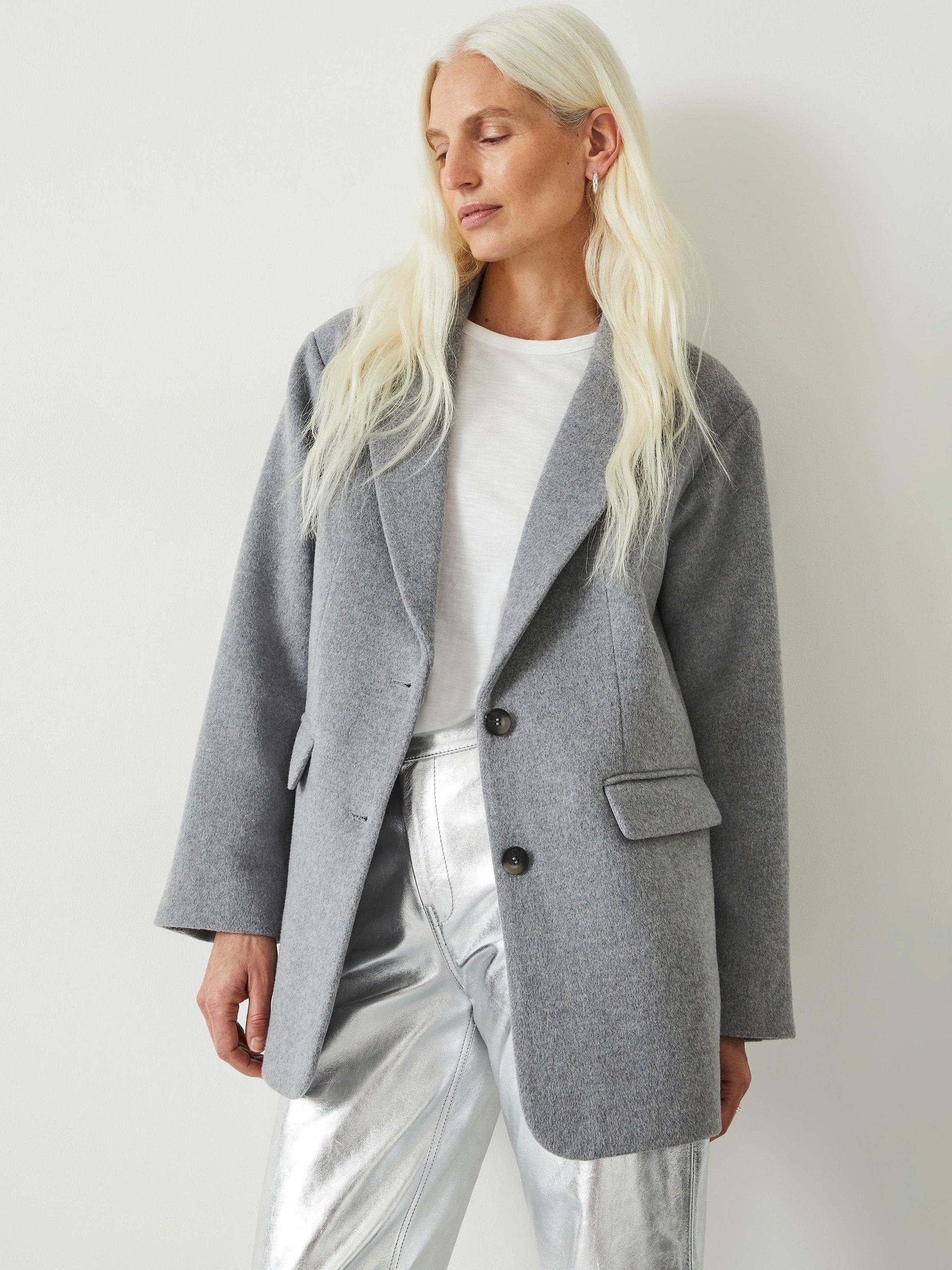 Light grey wool blazer best sale