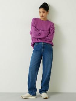 HUSH Remy Slouchy Straight Jeans, Mid Blue