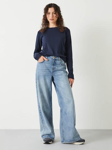 HUSH Cosima Cotton T-Shirt - view 2, Midnight Navy