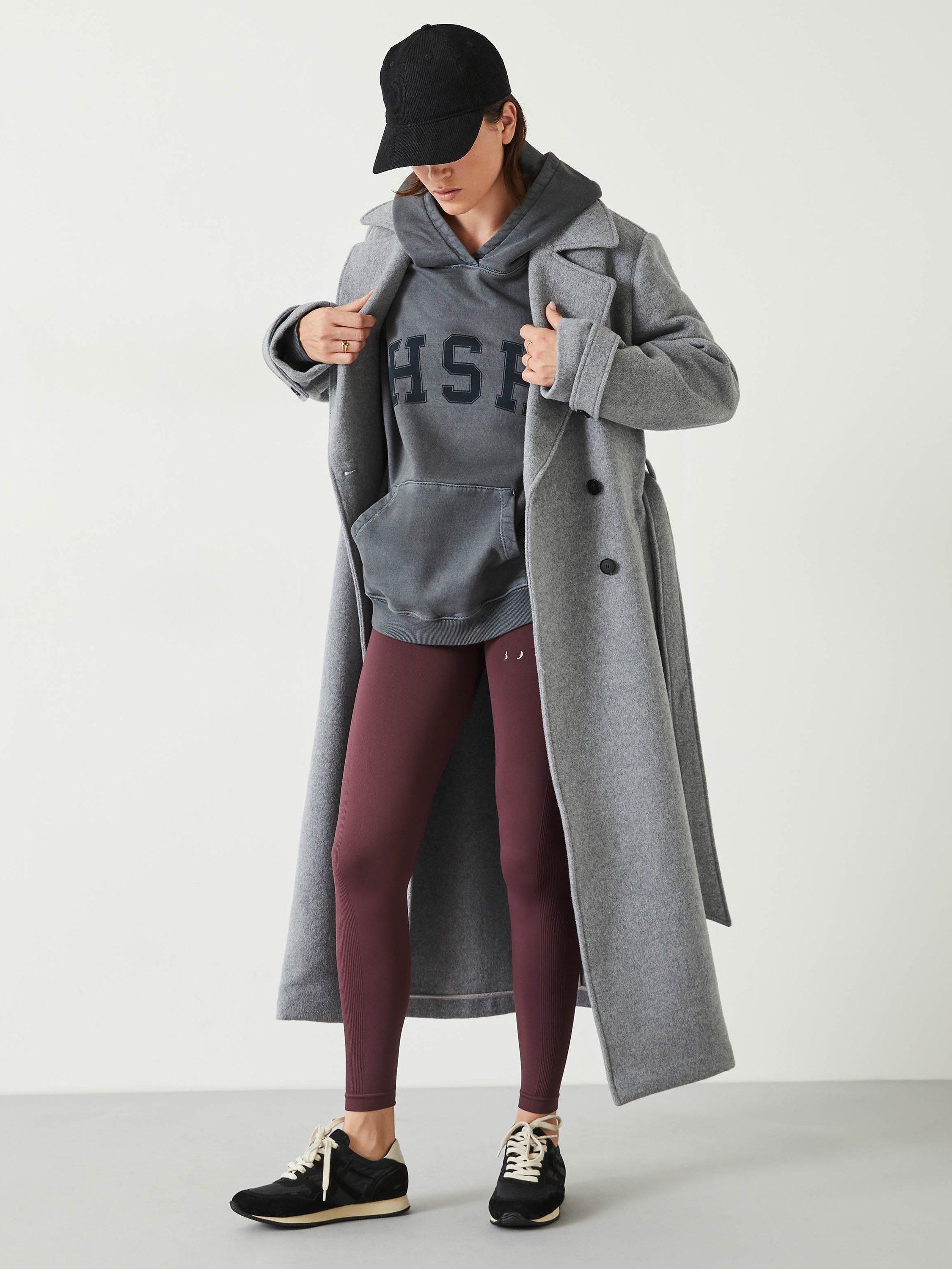 Product image 3 of 5, which shows HUSH Graphic Oversized Hoodie, Mid Grey, XL