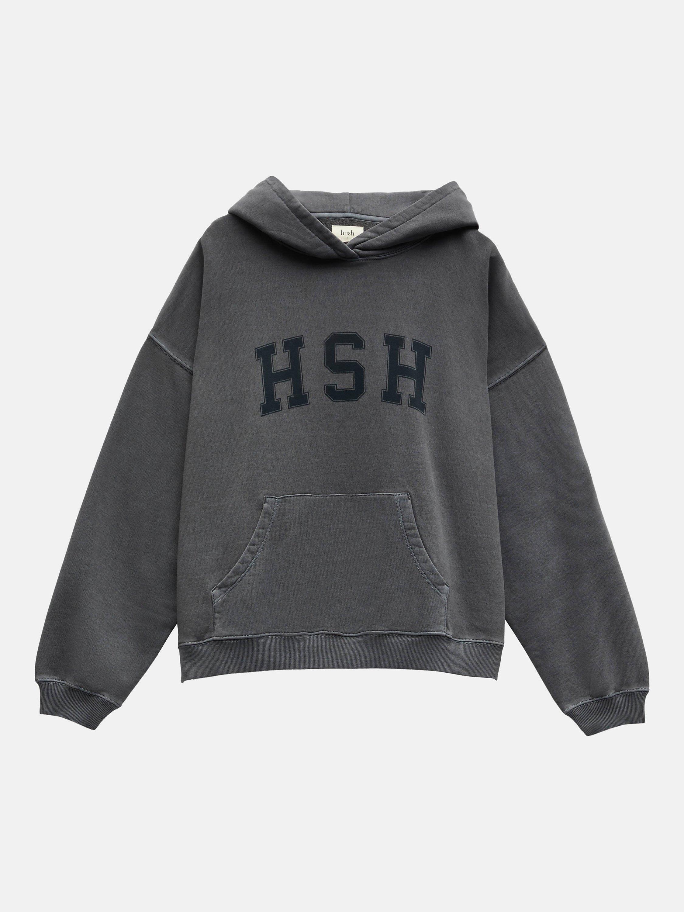 Product image 5 of 5, which shows HUSH Graphic Oversized Hoodie, Mid Grey, XL
