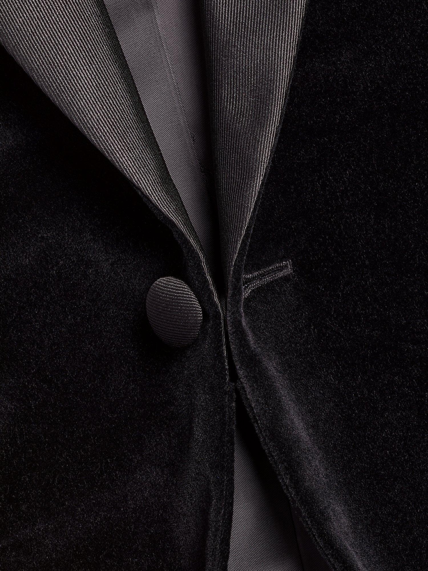 Product image 7 of 7, which shows Charles Tyrwhitt Slim Fit Italian Velvet Jacket, Black, 44R