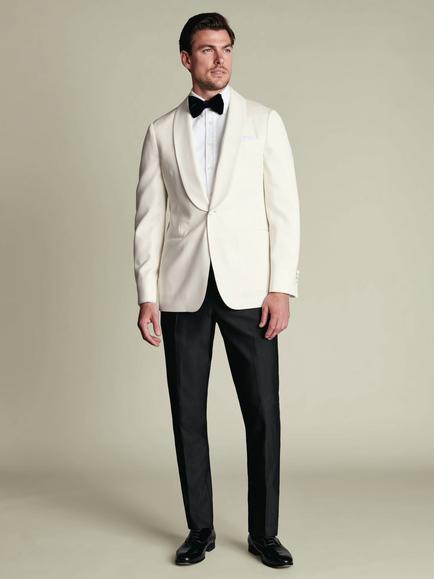 Charles Tyrwhitt Dinner Wear Slim Fit Jacket, Ivory - view 2, Ivory