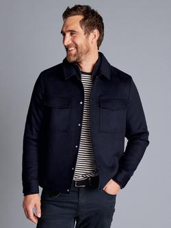 Charles Tyrwhitt Pure Wool Harrington Jacket, Navy, Navy