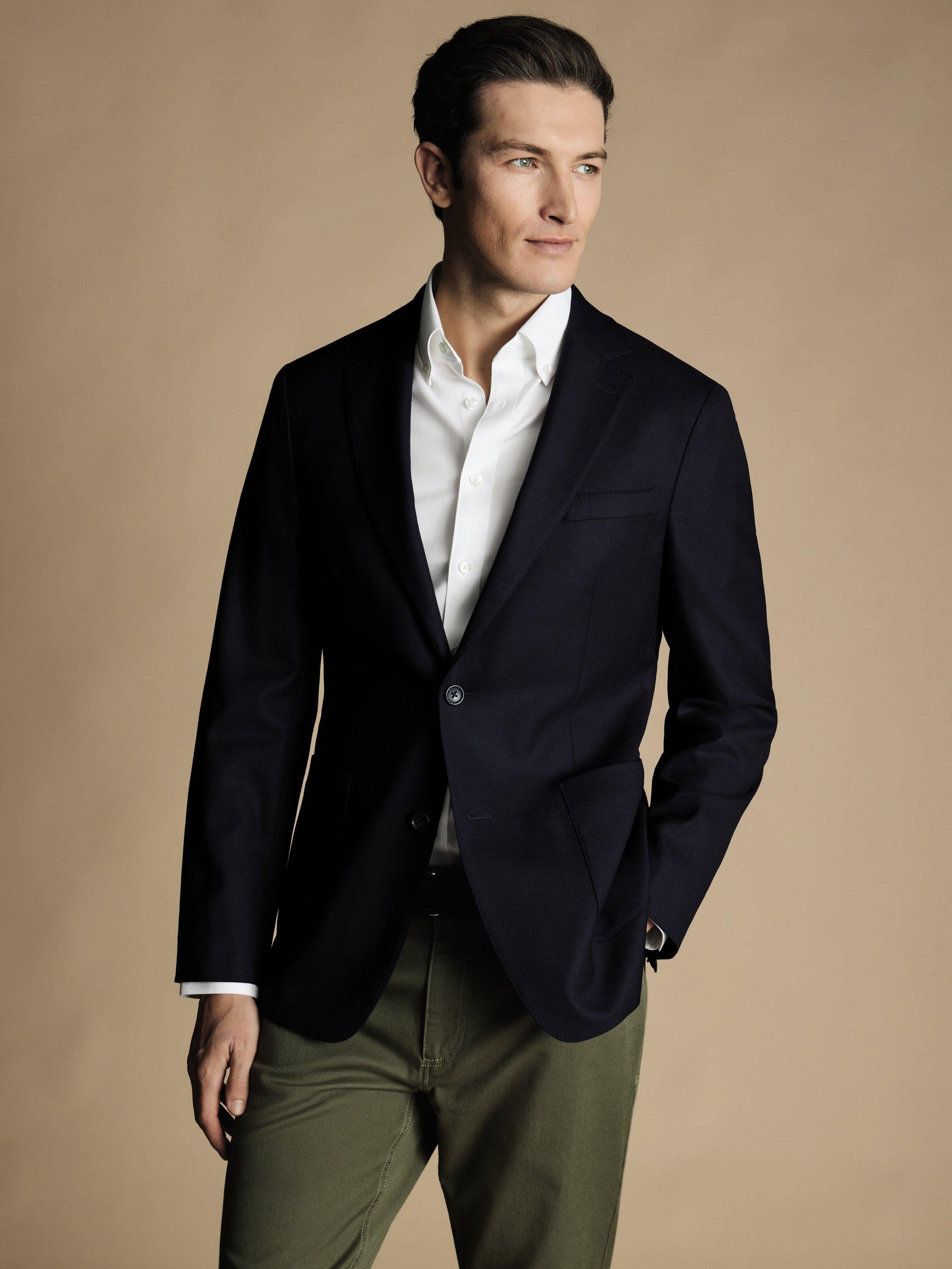 Charles Tyrwhitt Luxury Italian Slim Fit Suit Jacket, Navy