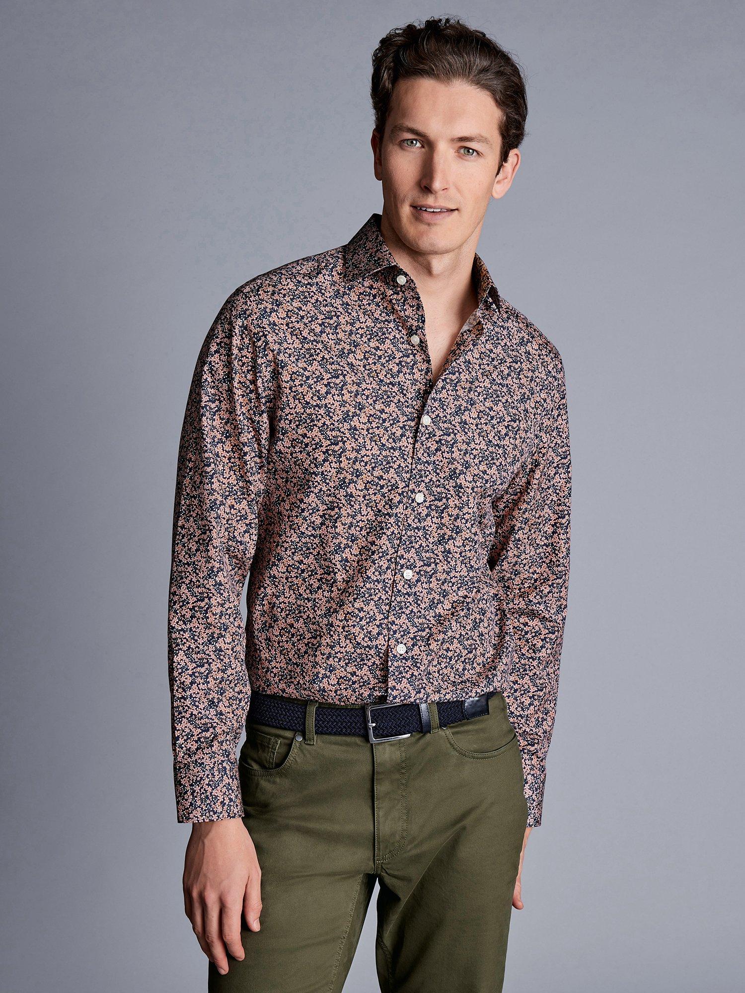 Charles Tyrwhitt Liberty Floral Print Shirt, Pink/Multi