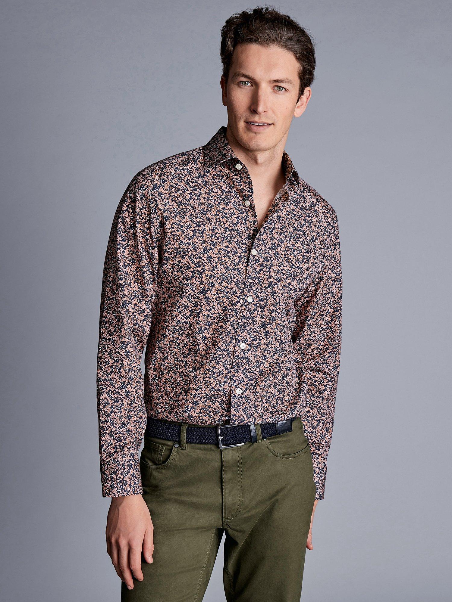 Charles Tyrwhitt Slim Fit Liberty Floral Print Shirt, Pink/Multi