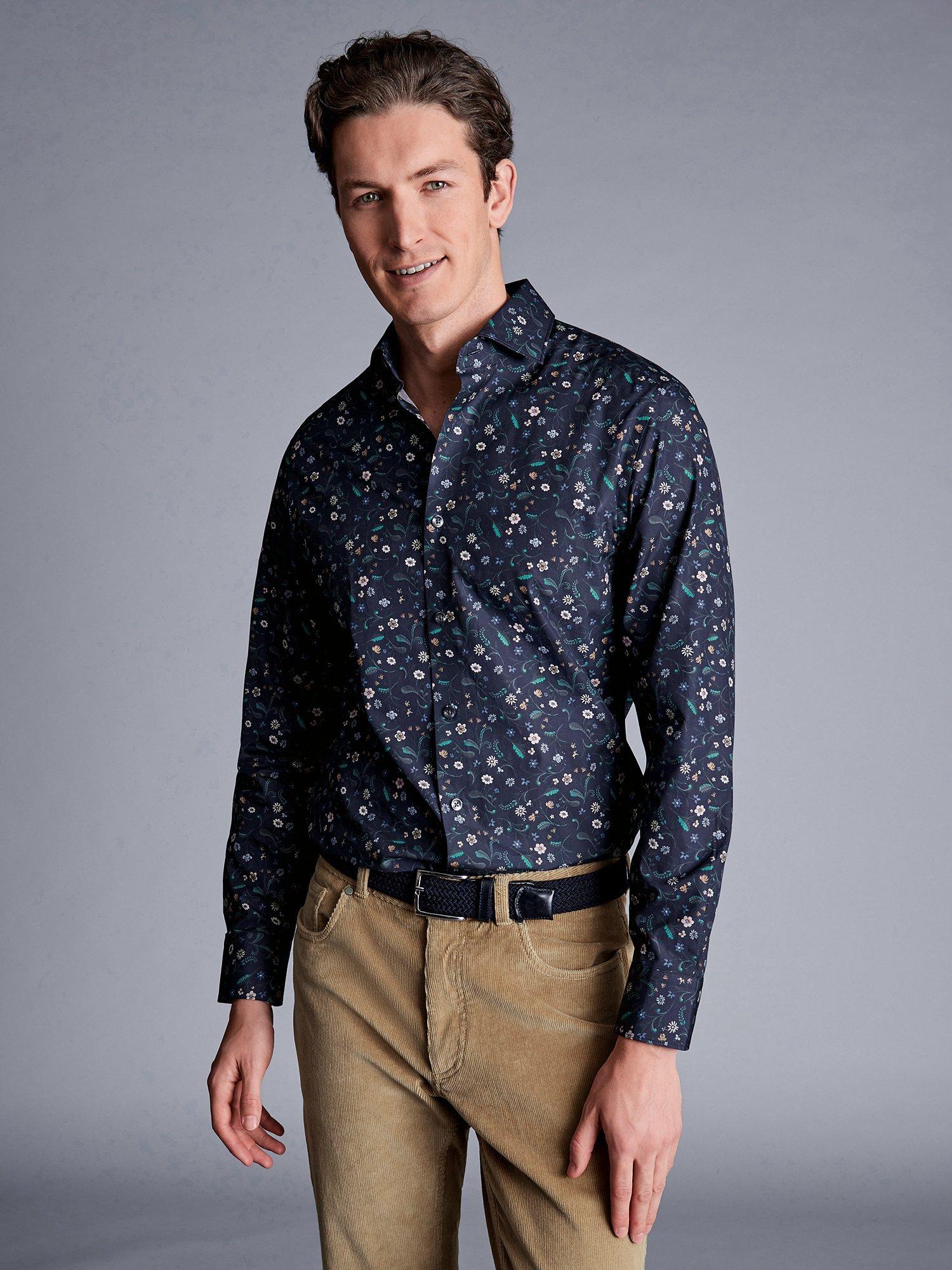 Charles Tyrwhitt Liberty Floral Print Shirt, Navy