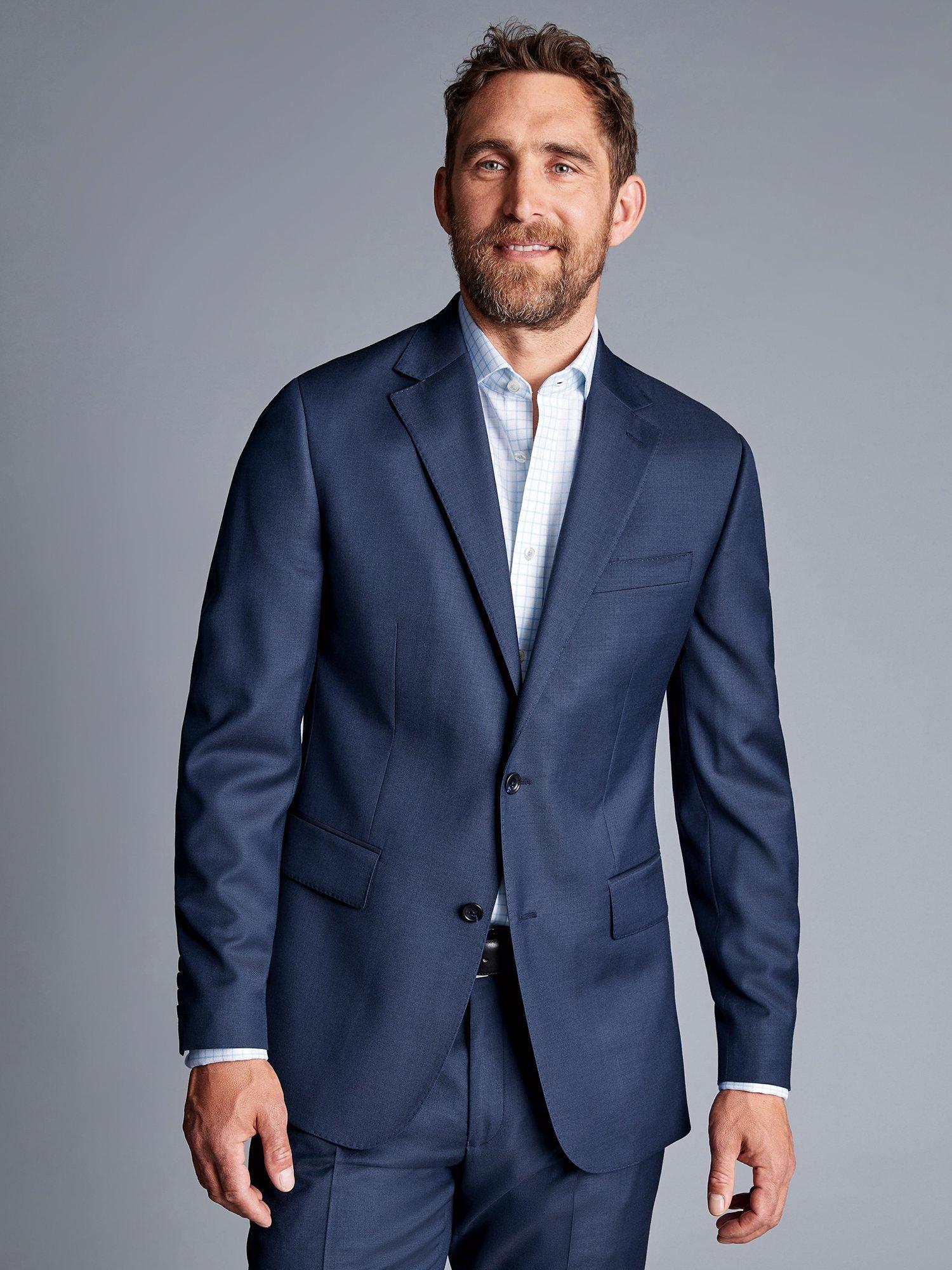 Charles Tyrwhitt Slim Fit Natural Stretch Twill Suit Jacket, Royal Blue