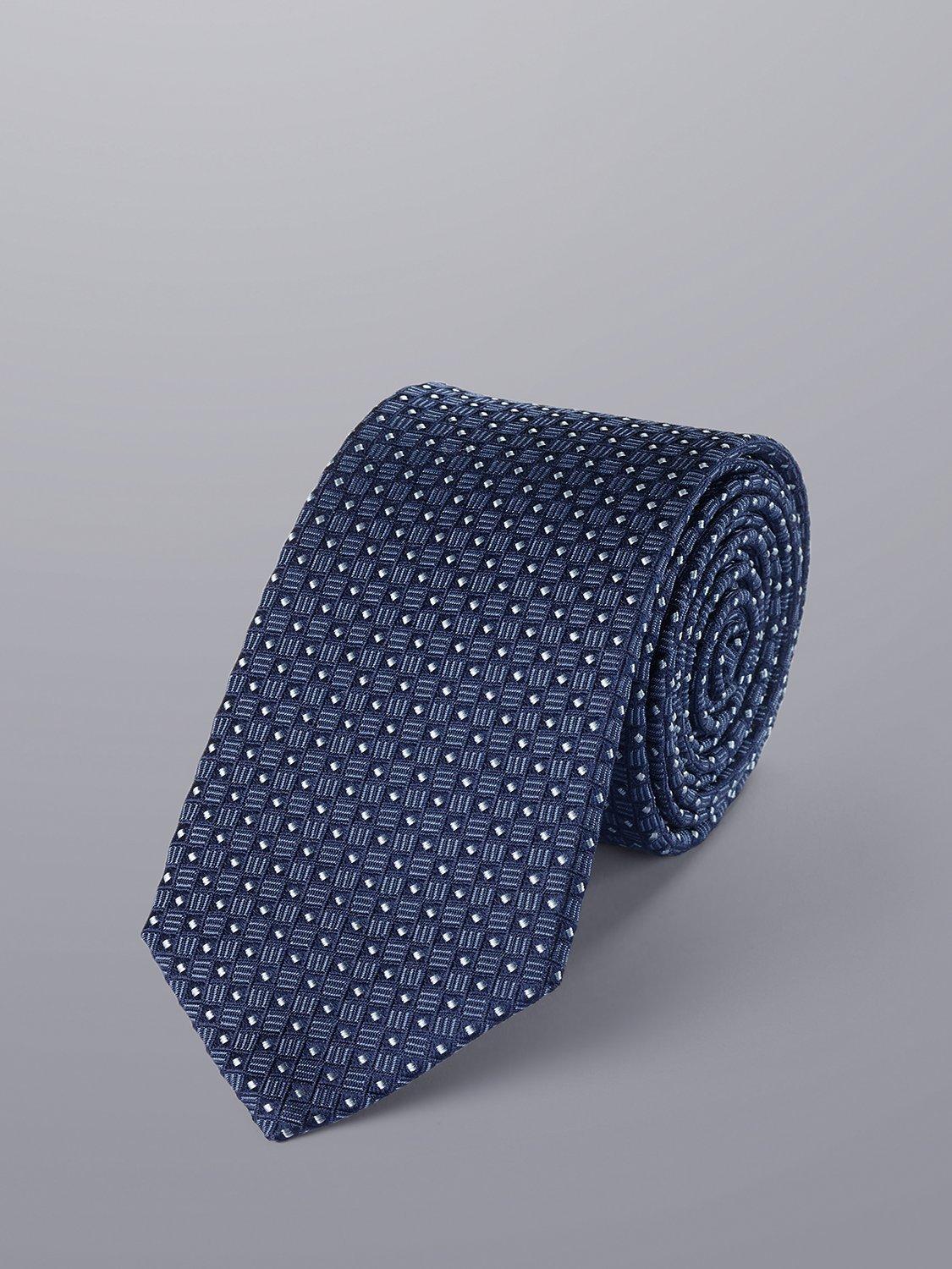 Charles Tyrwhitt Textured Silk Slim Tie, Royal Blue