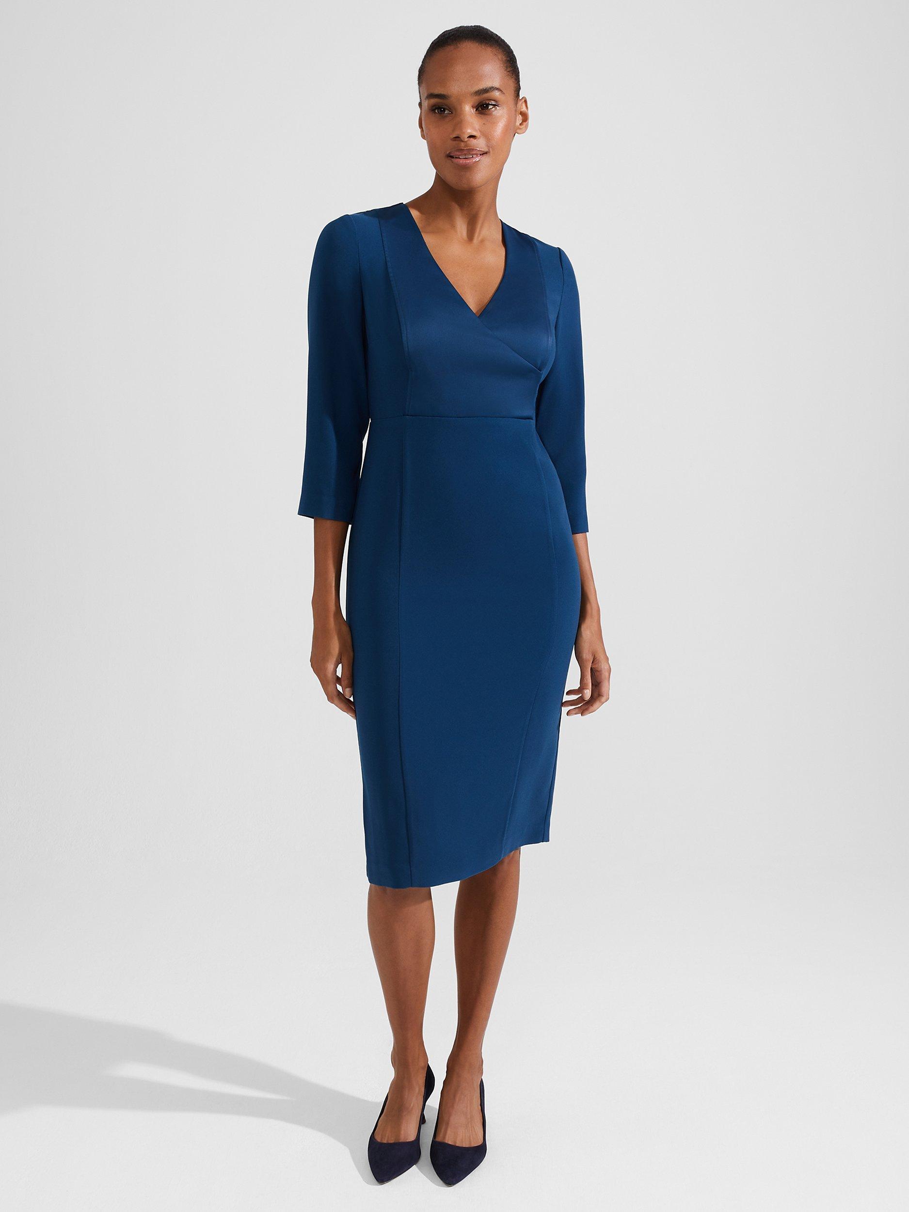 Blue sheath dress best sale