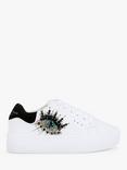 Kurt Geiger London Kids' Mini Laney Eye Leather Trainers, White