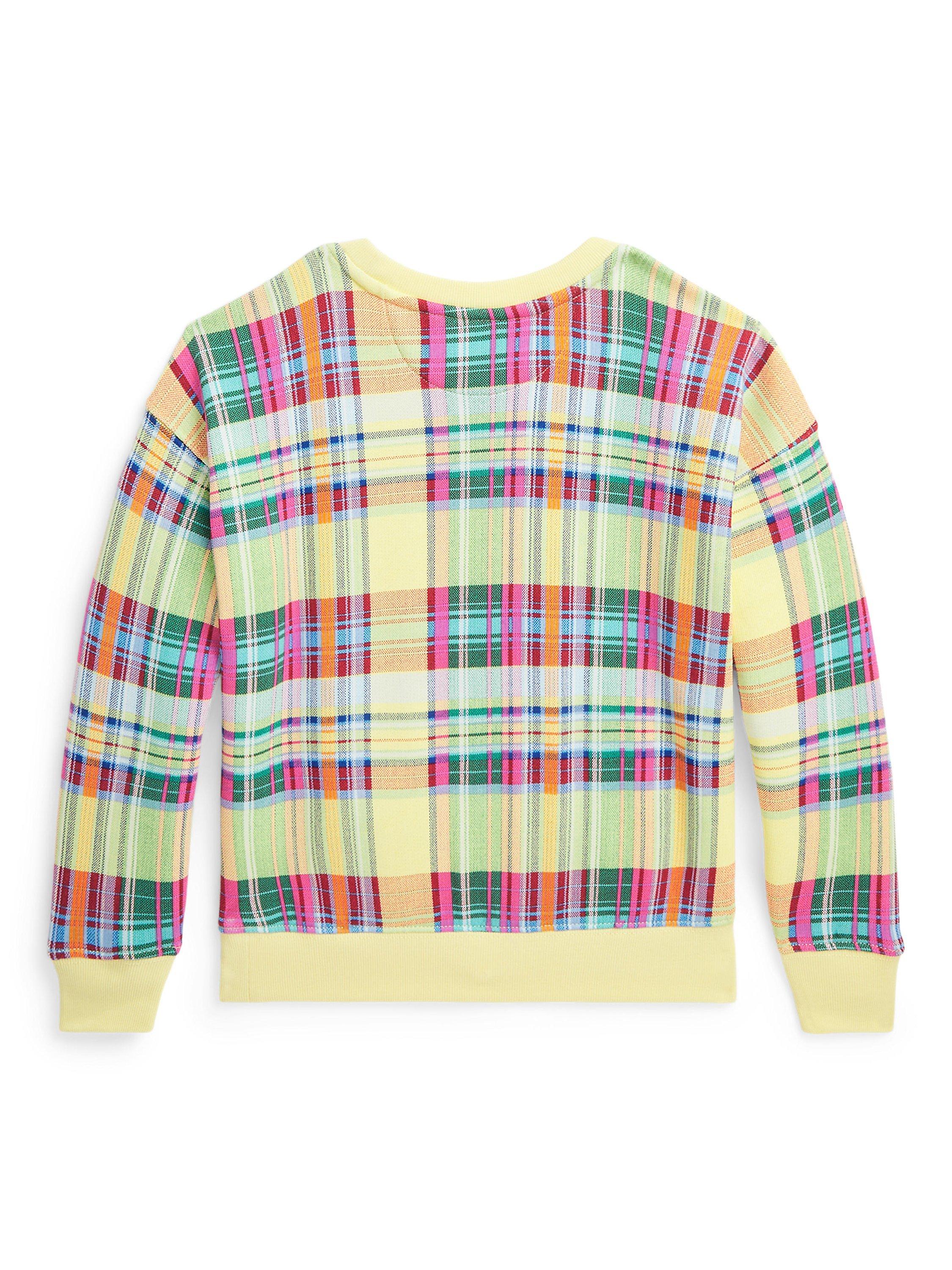 Product image 2 of 3, which shows Polo Ralph Lauren Kids' Terry Check Jumper, Sunshine Madras, S