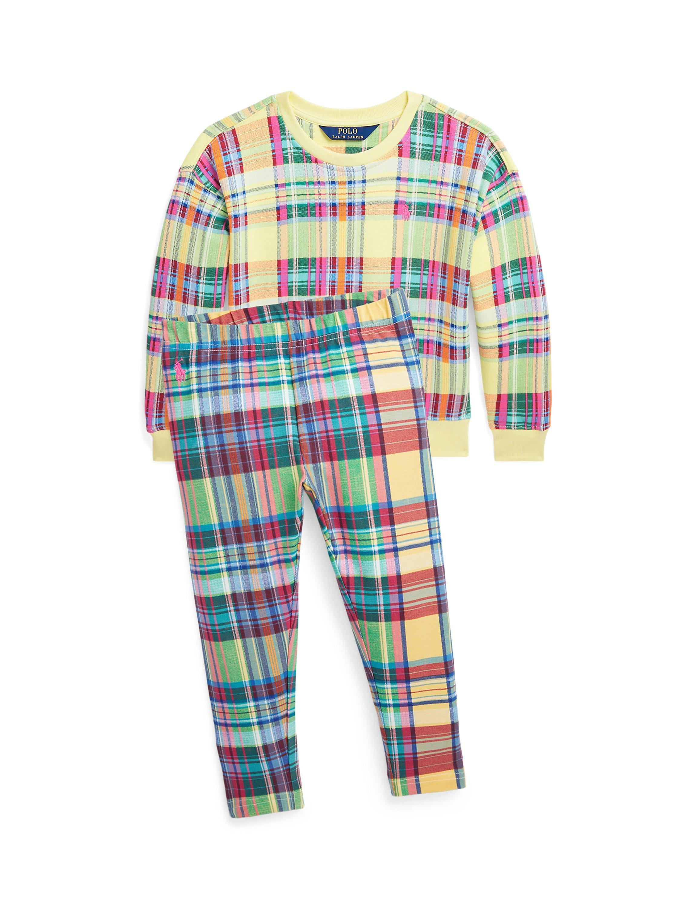 Product image 3 of 3, which shows Polo Ralph Lauren Kids' Terry Check Jumper, Sunshine Madras, S