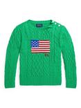 Ralph Lauren Kids' American Flag Jumper, Multi